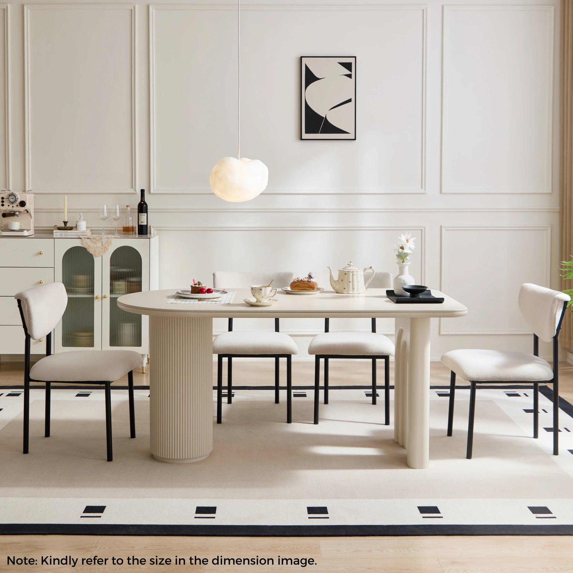 Linspire Flova Dining Table, Off-White