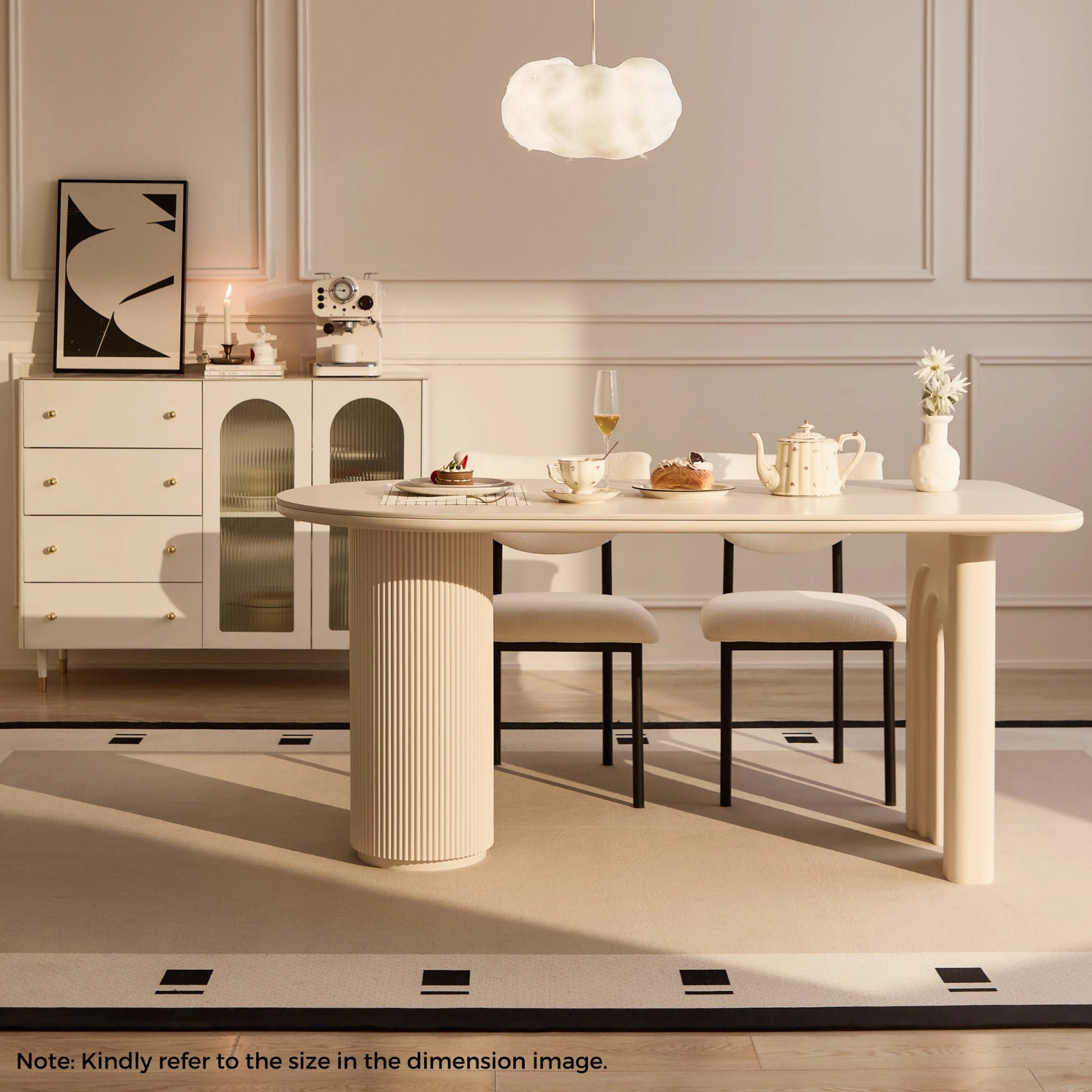 Linspire Flova Dining Table, Off-White