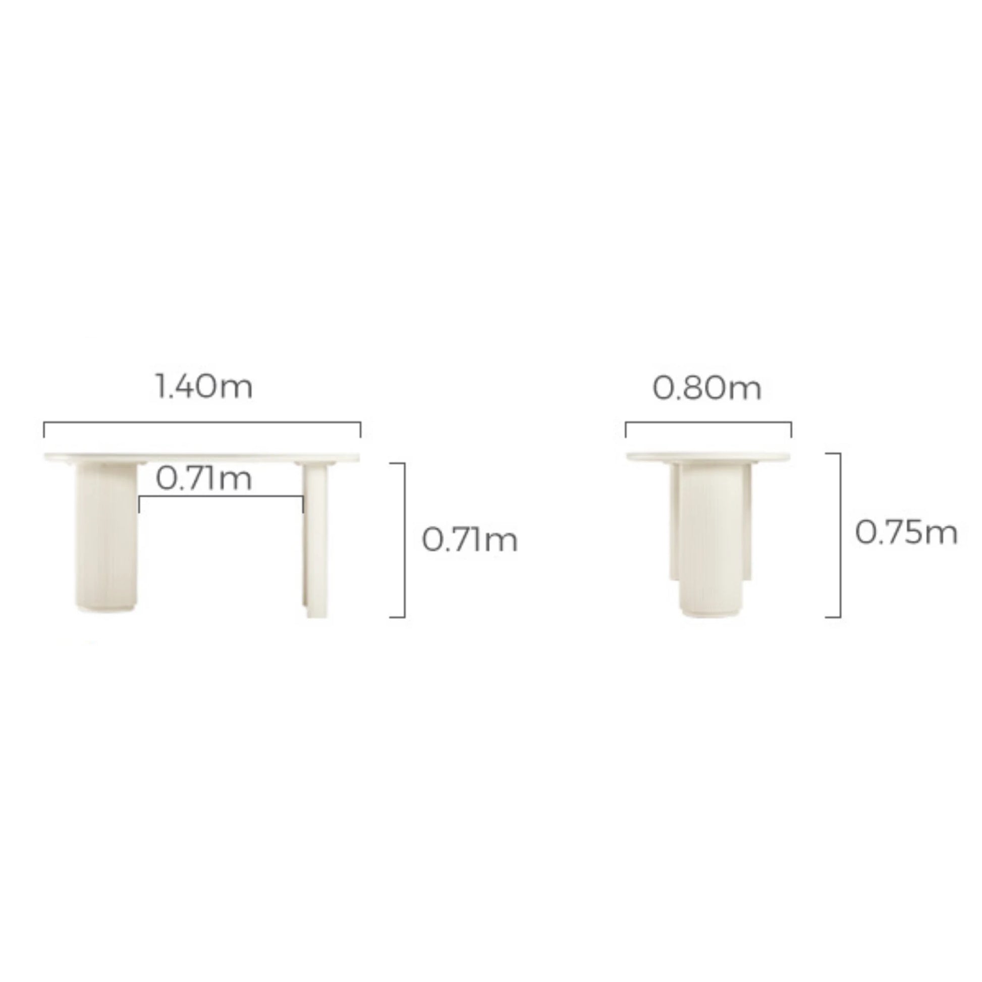 Linspire Flova Dining Table, Off-White