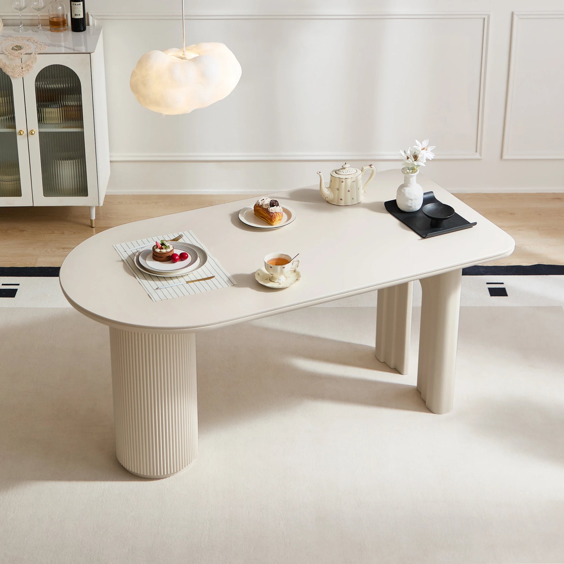 Linspire Flova Dining Table, Off-White