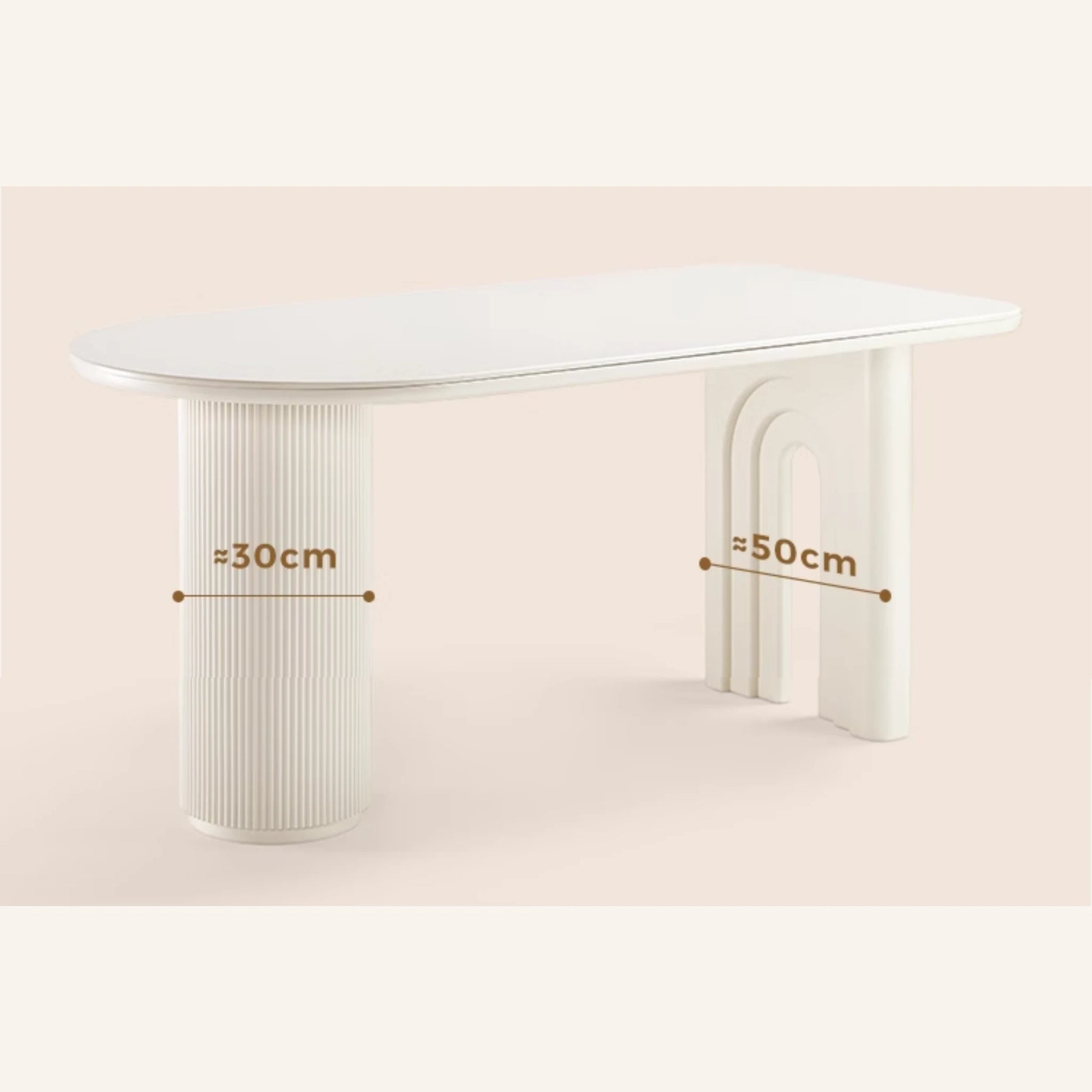Linspire Flova Dining Table, Off-White