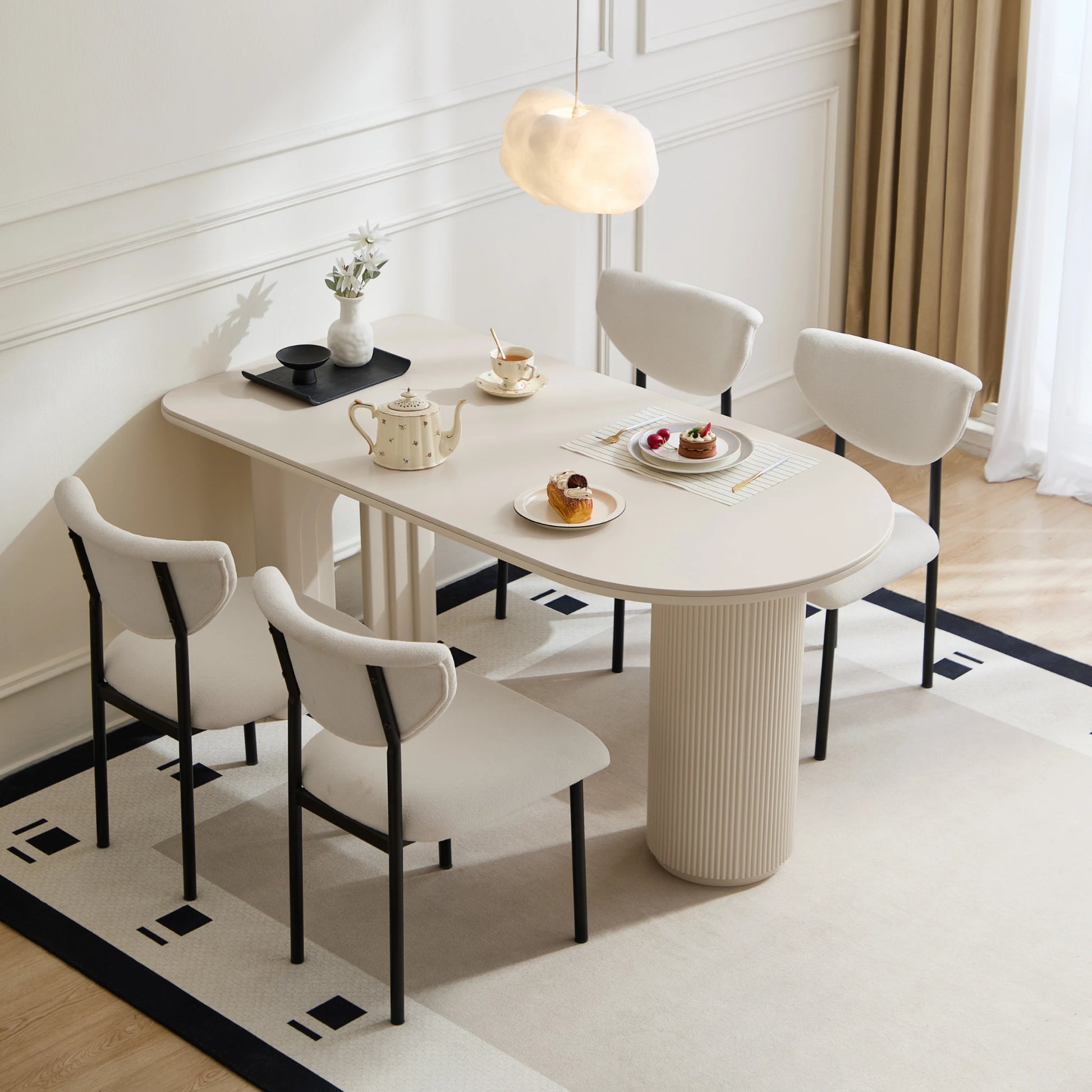 Linspire Flova Dining Table, Off-White
