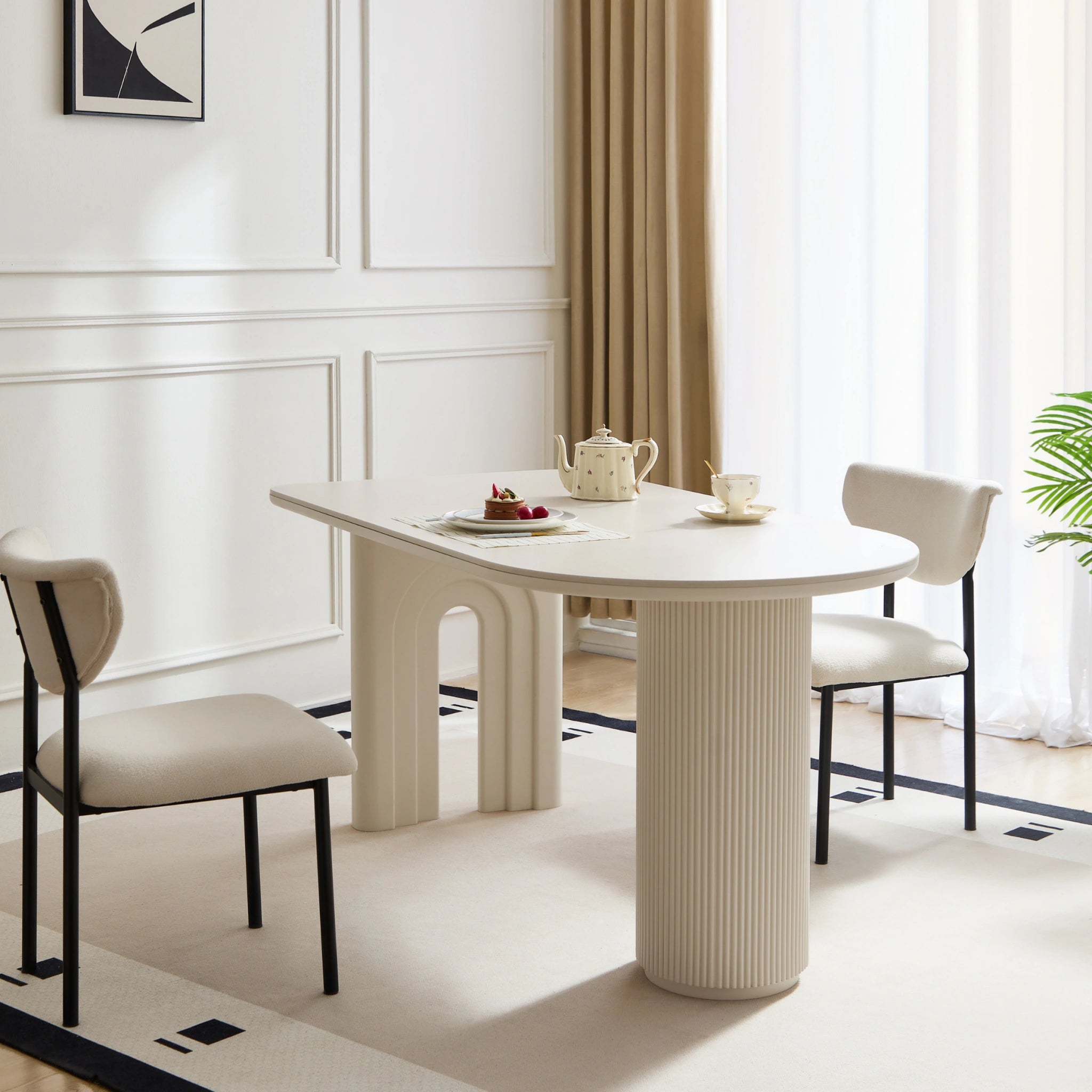 Linspire Flova Dining Table, Off-White