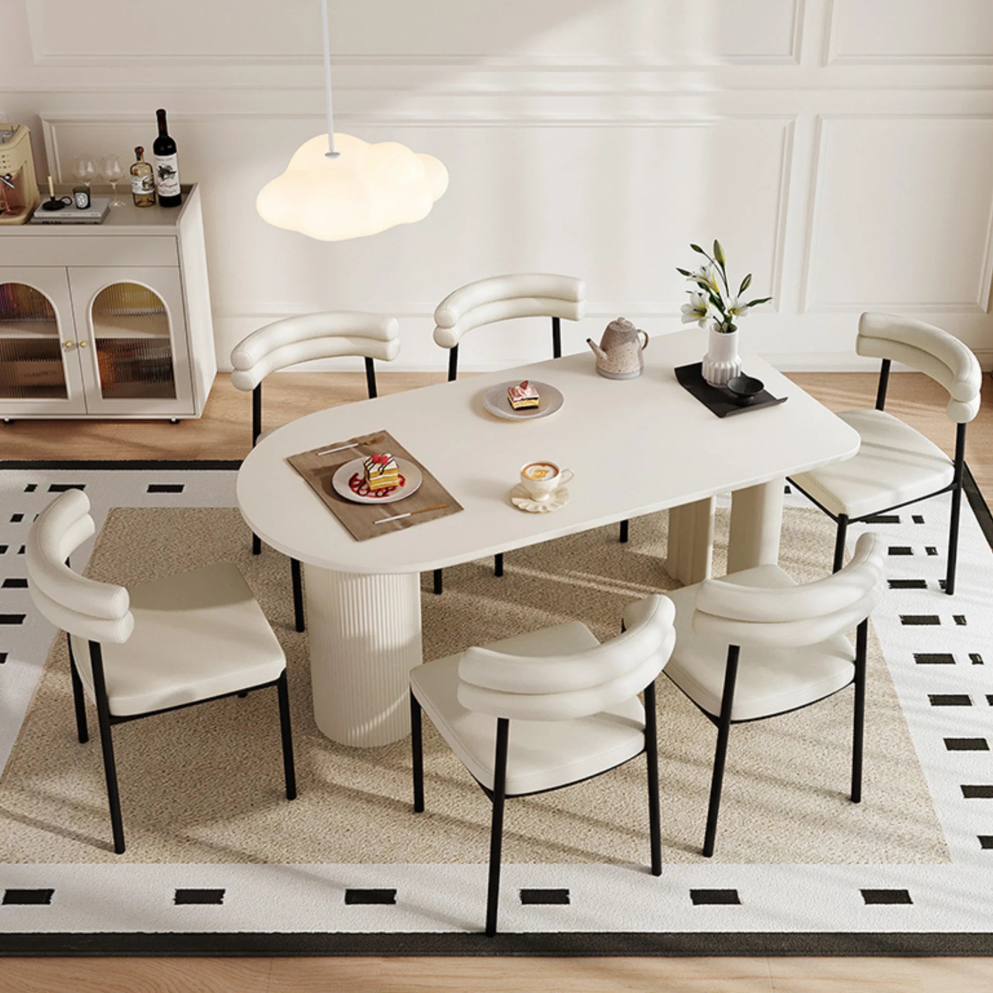 Linspire Flova Dining Table, Off-White