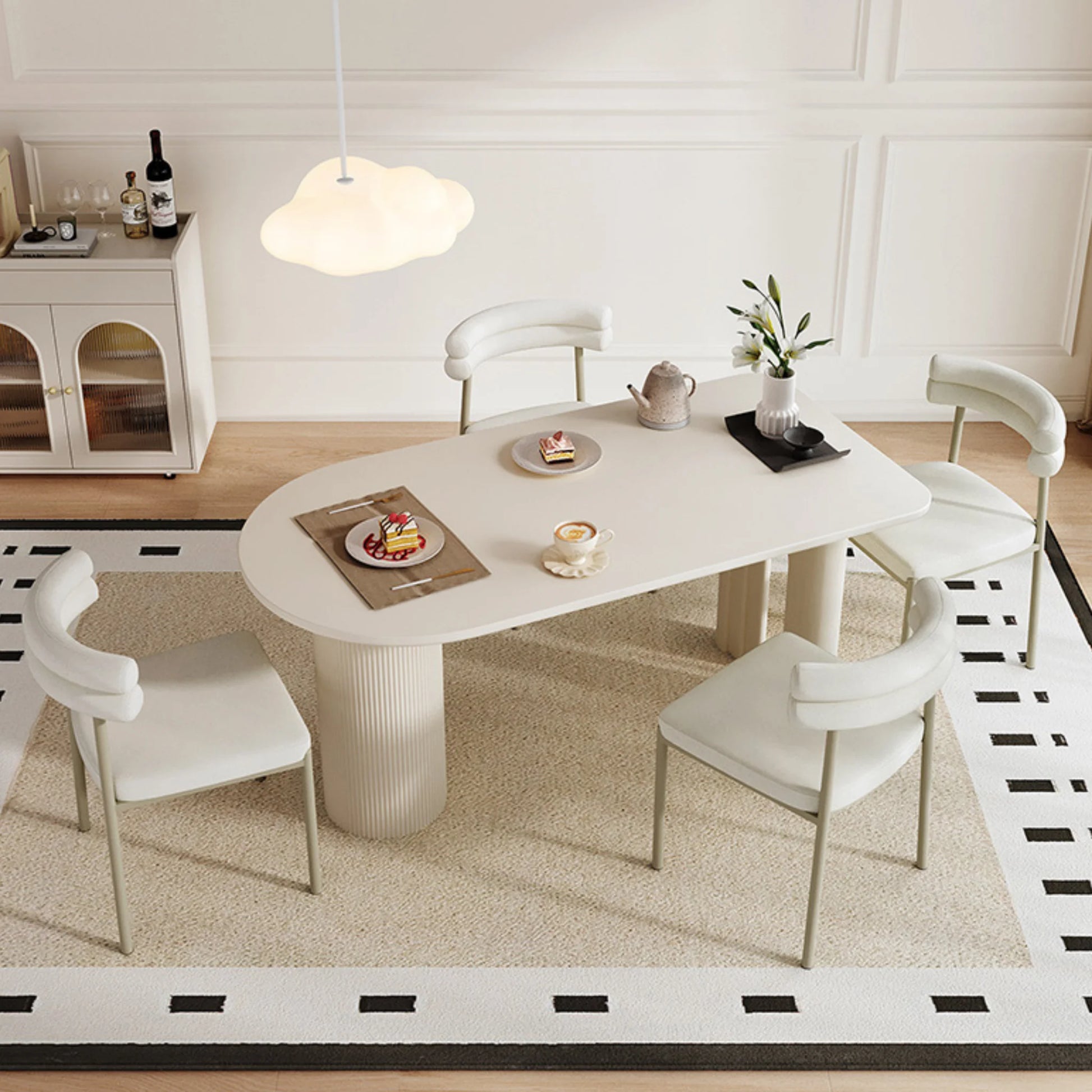 Linspire Flova Dining Table, Off-White