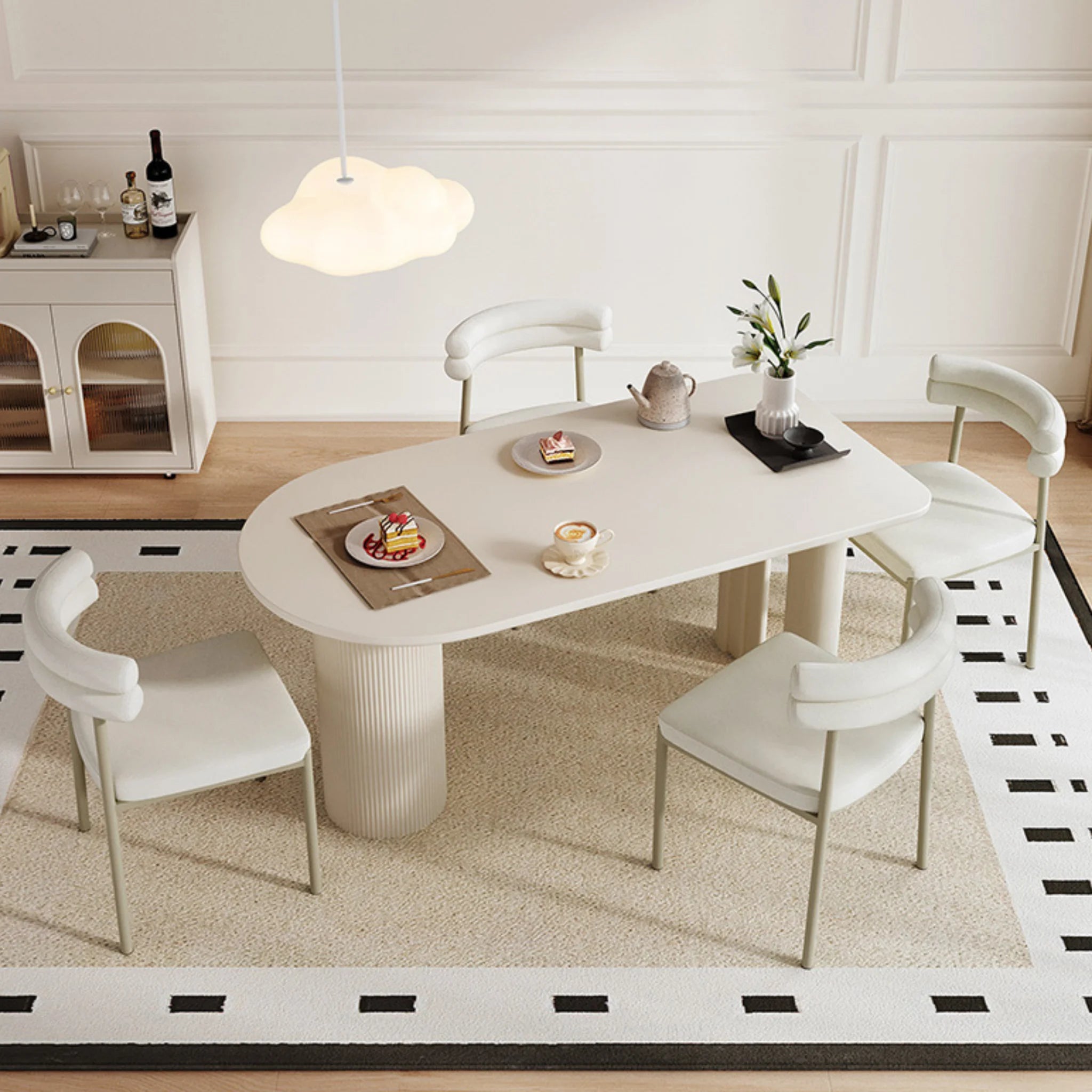 Linspire Flova Dining Table, Off-White