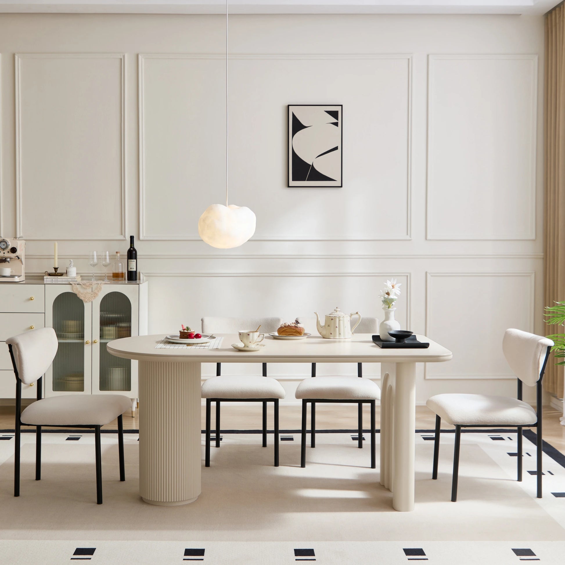 Linspire Flova Dining Table, Off-White