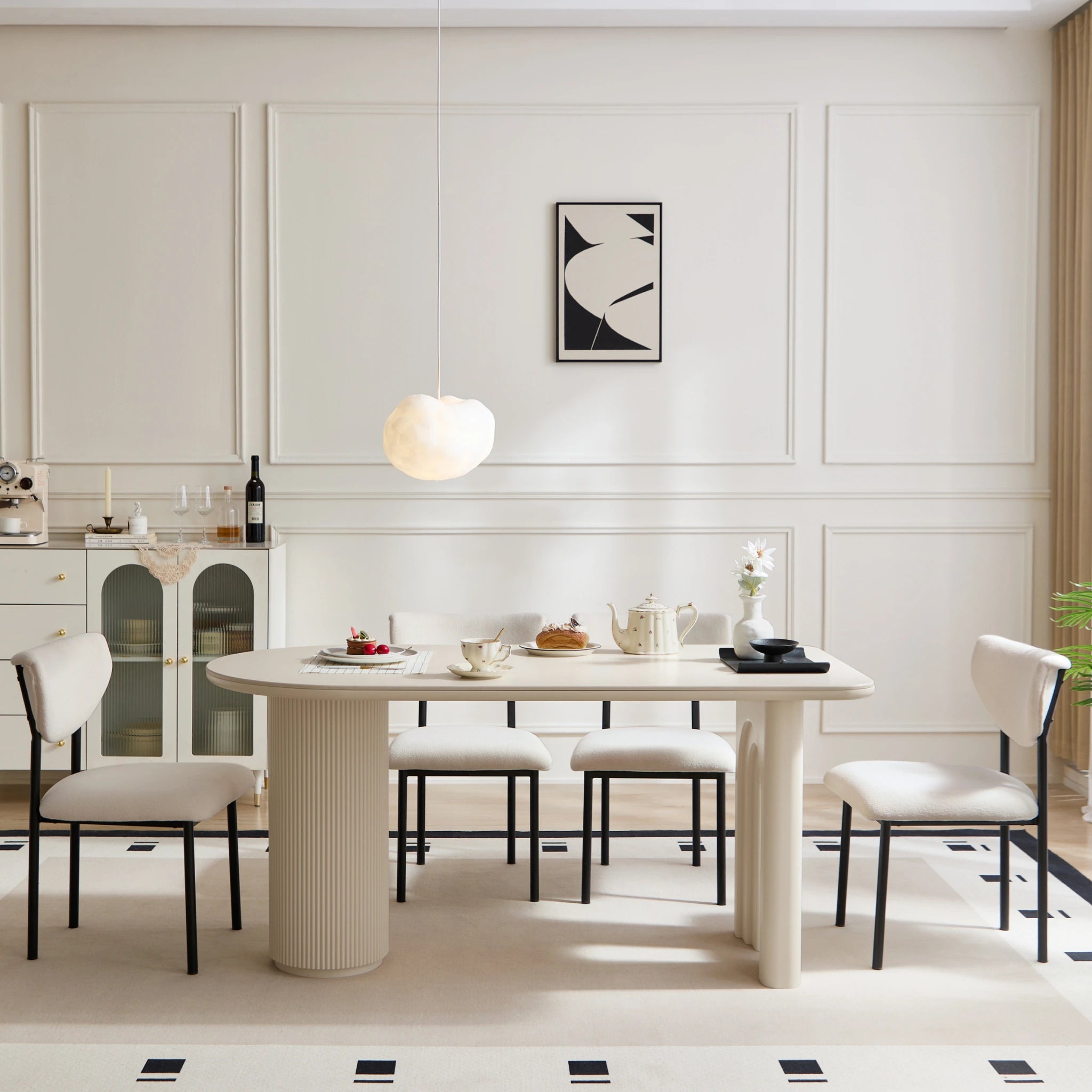 Linspire Flova Dining Table, Off-White