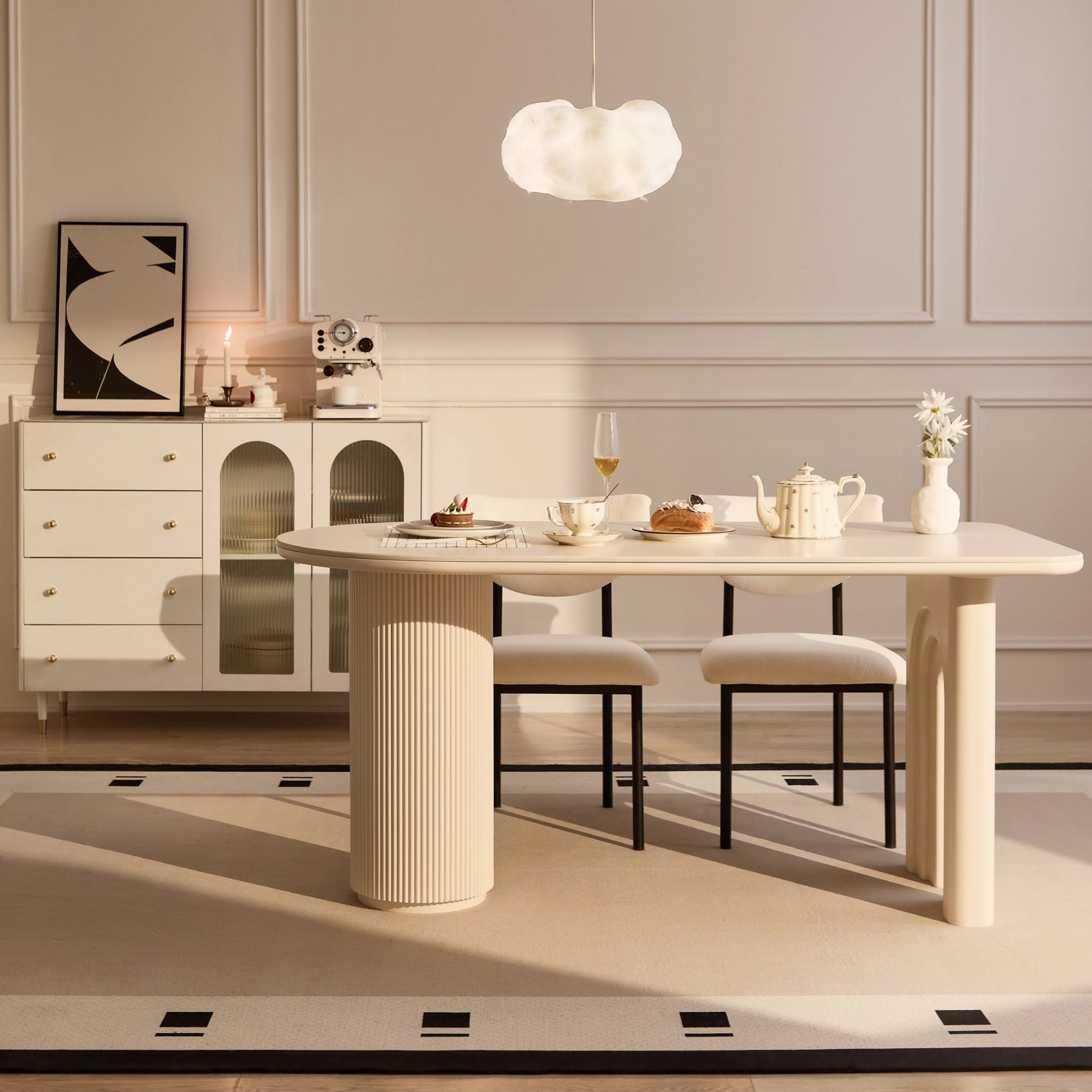 Linspire Flova Dining Table, Off-White