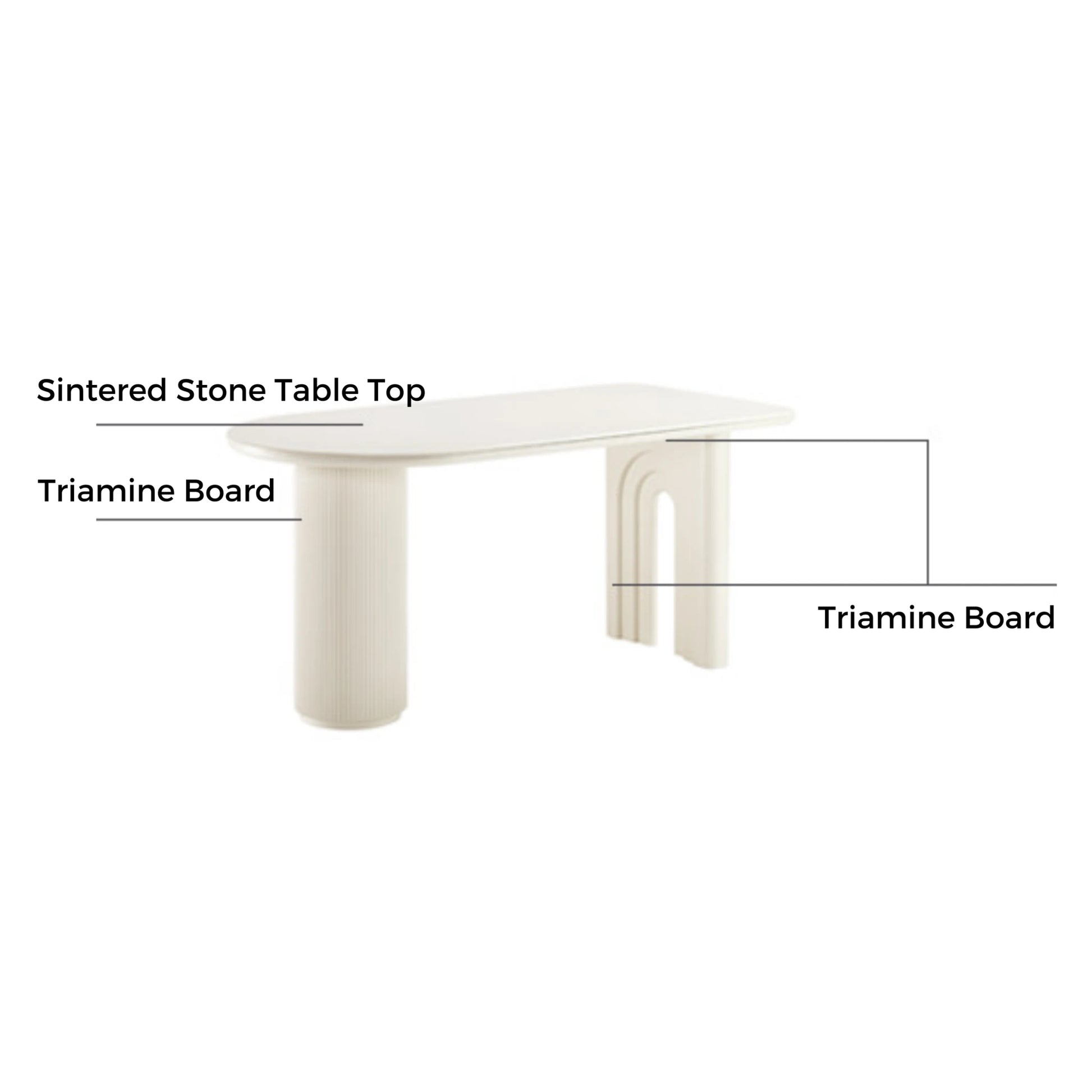 Linspire Flova Dining Table, Off-White