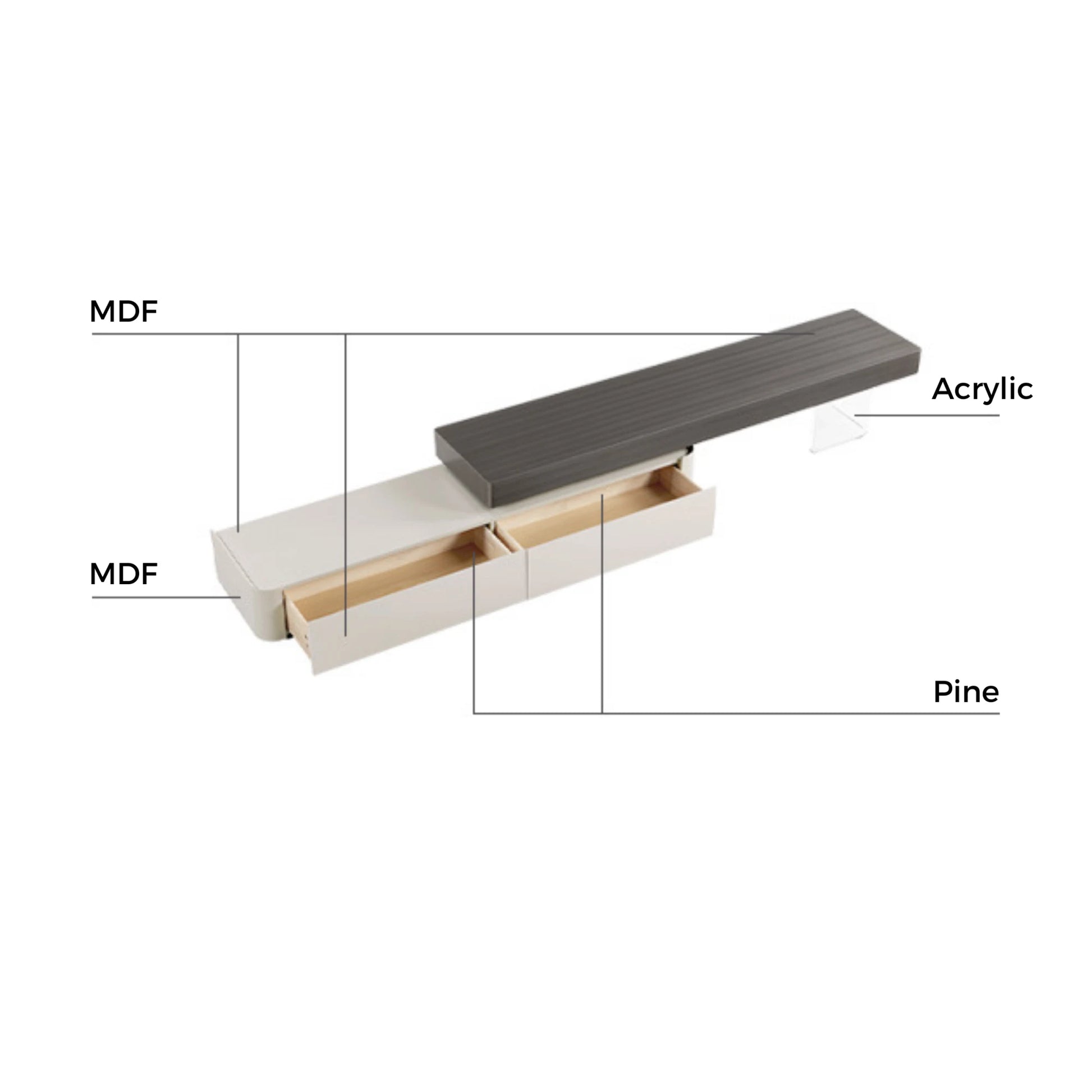 Linspire Hayden Extendable Entertainment Unit