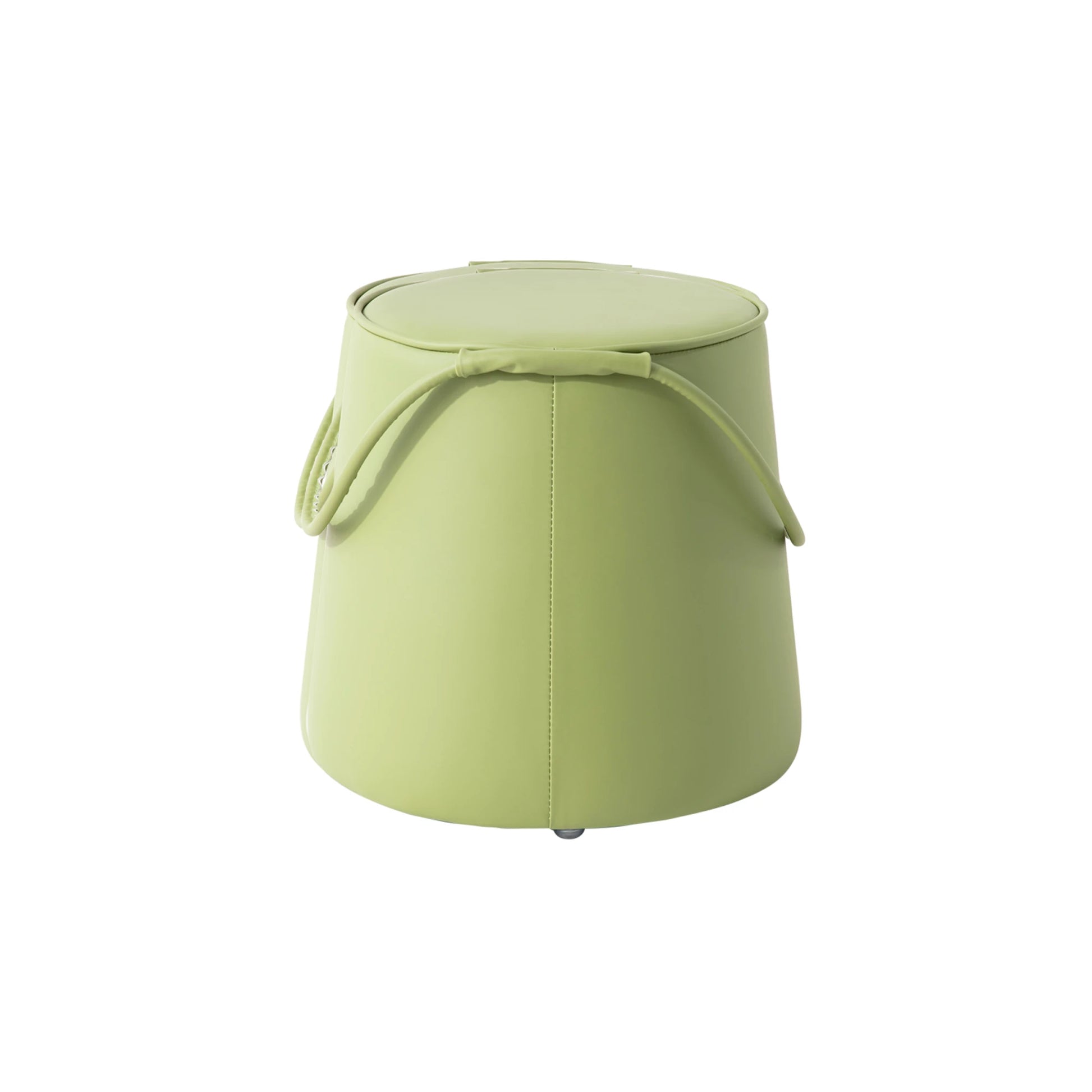 Linspire Kabos Leather Ottoman, Apple Green