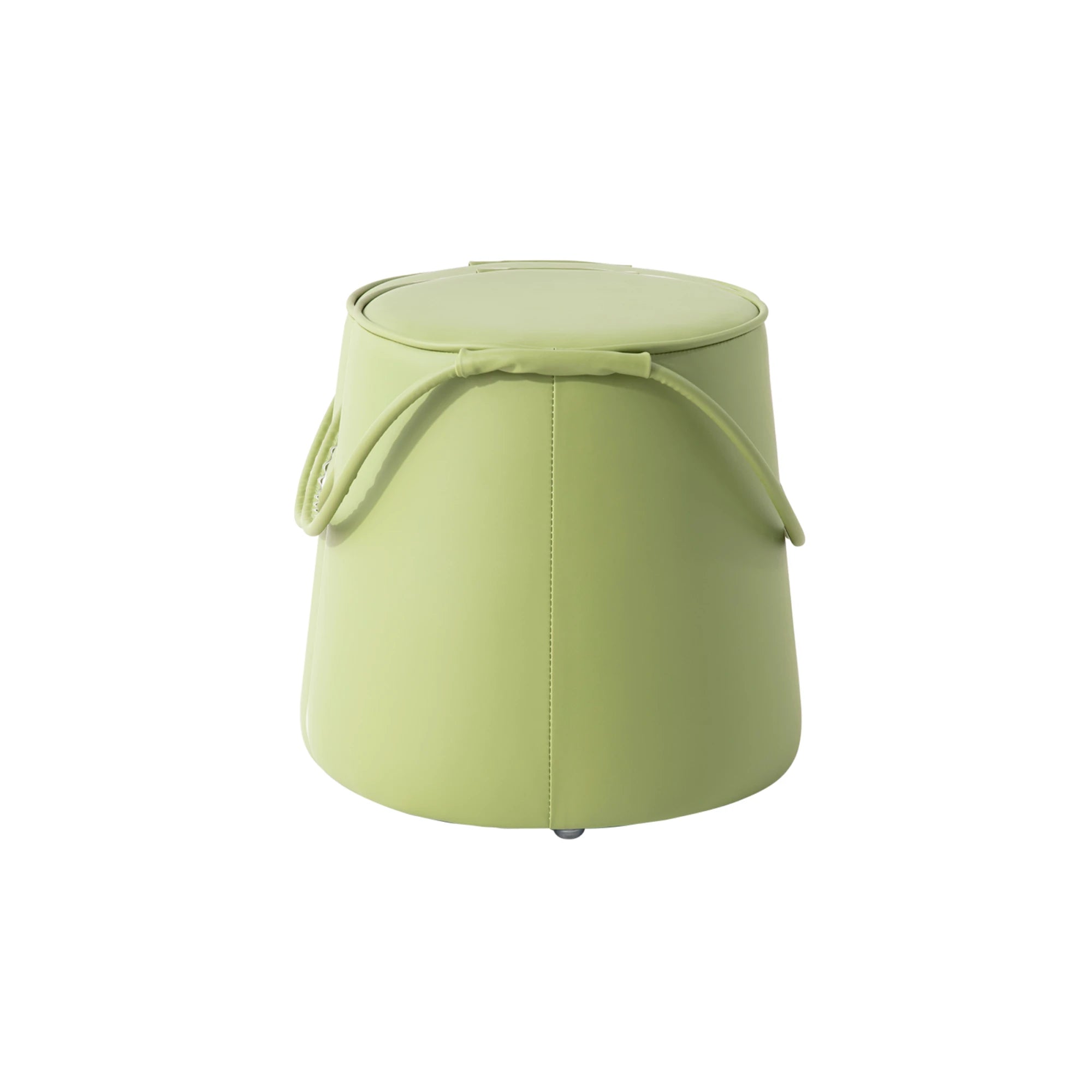 Linspire Kabos Leather Ottoman, Apple Green