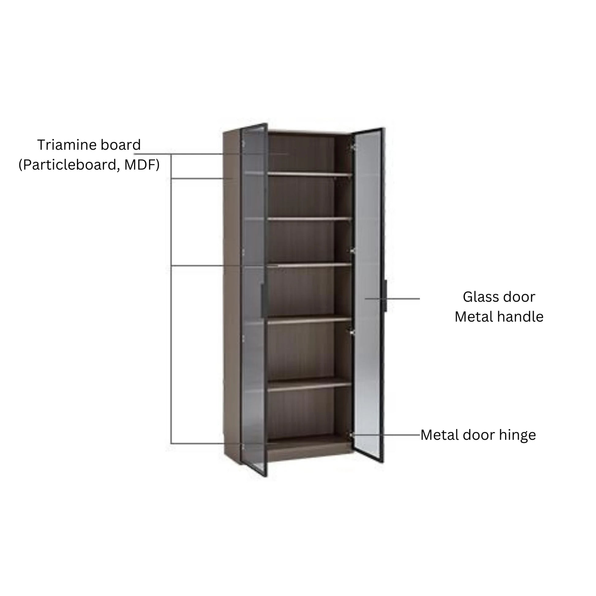 Linspire Vanko Glass Door Display Cabinet