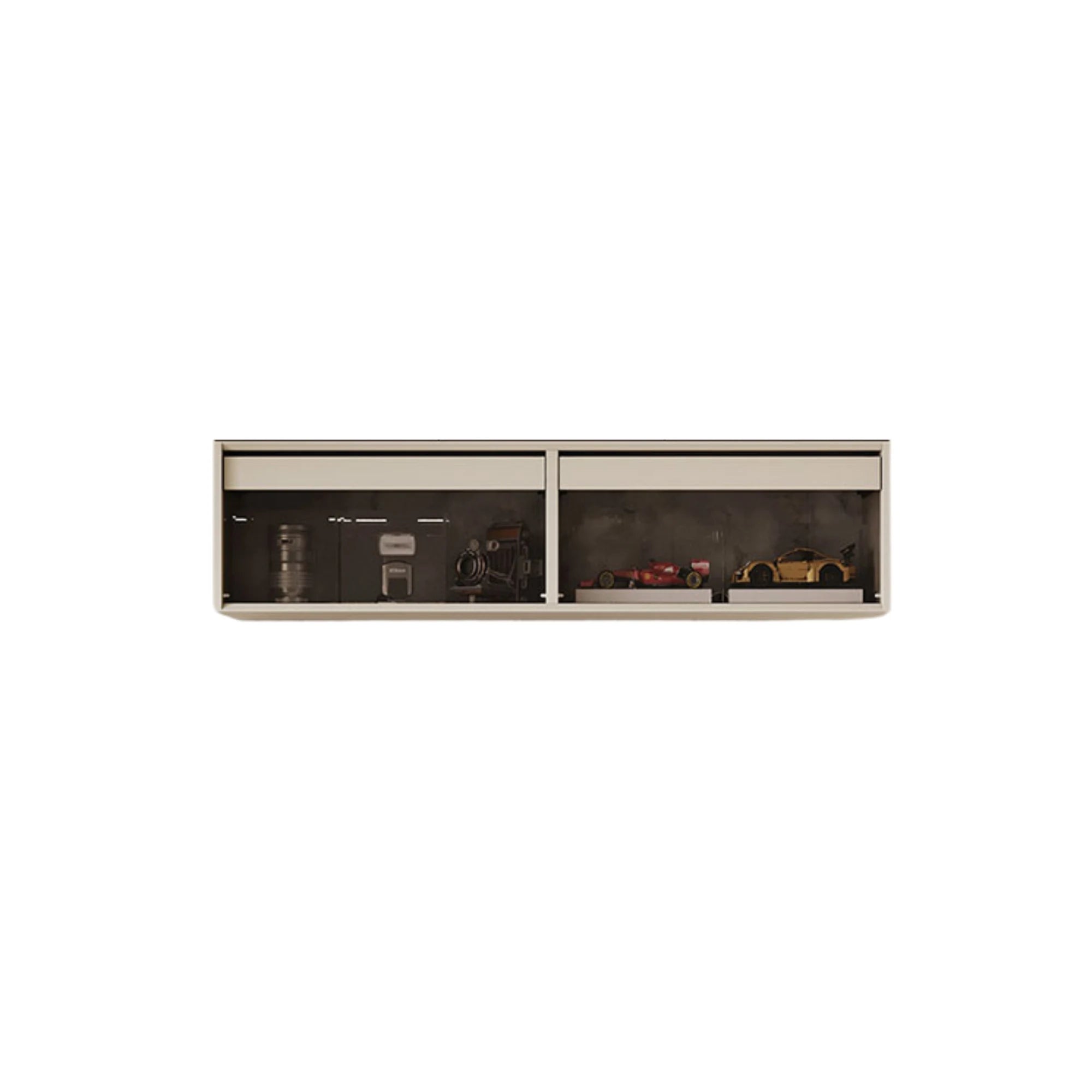Linspire Vanko Floating Office Desk & Bookcase Set