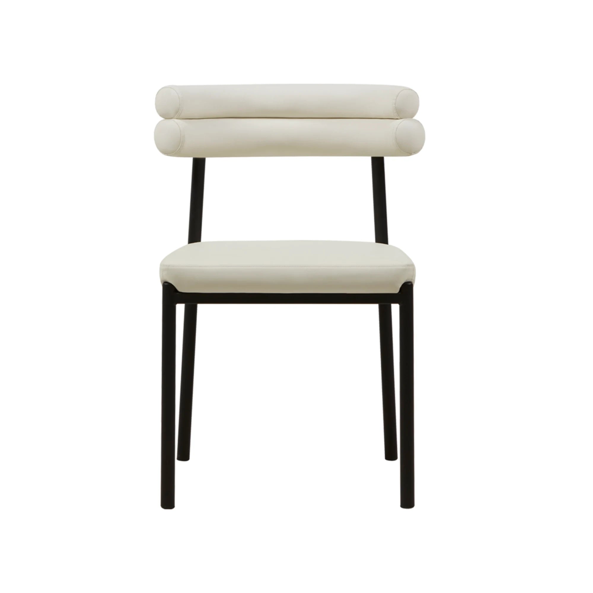 Linspire Flova Dining Table(140x80cm) & 4 Chairs Set, Black & Off-White