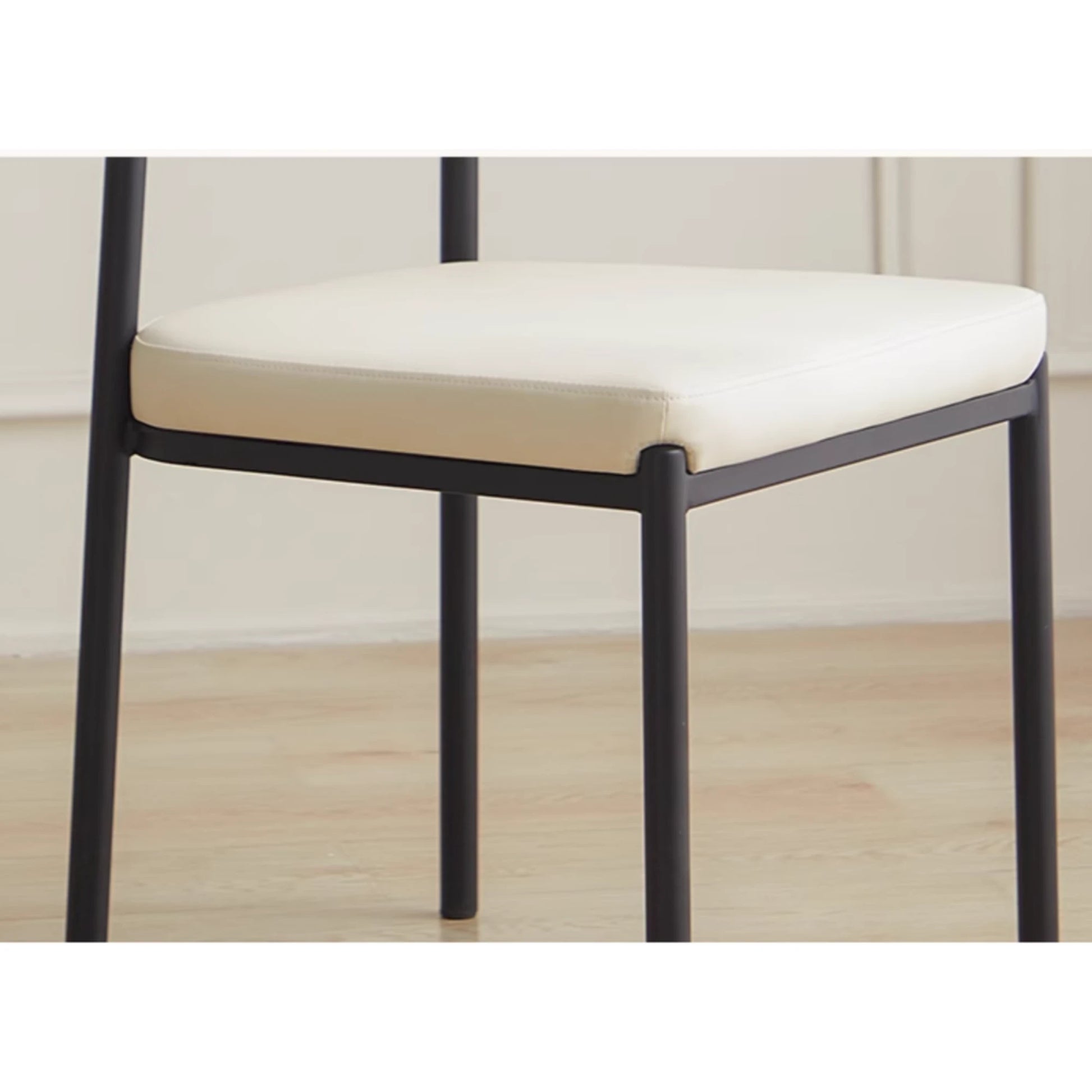 Linspire Flova Dining Table(140x80cm) & 4 Chairs Set, Black & Off-White
