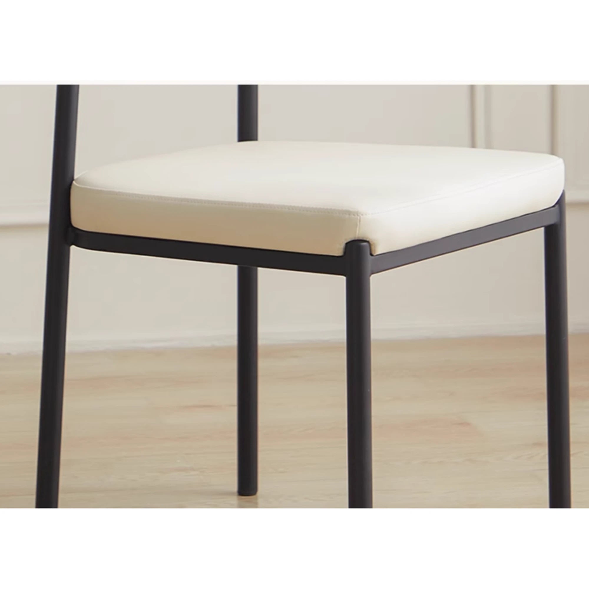 Linspire Flova Dining Table(160x80cm) & 4 Chairs Set, Black & Off-White