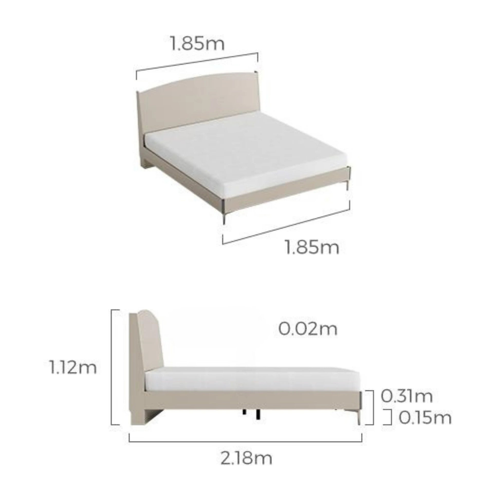 Linspire Vanko NZ Super King Bed Frame & Bedside Table Set