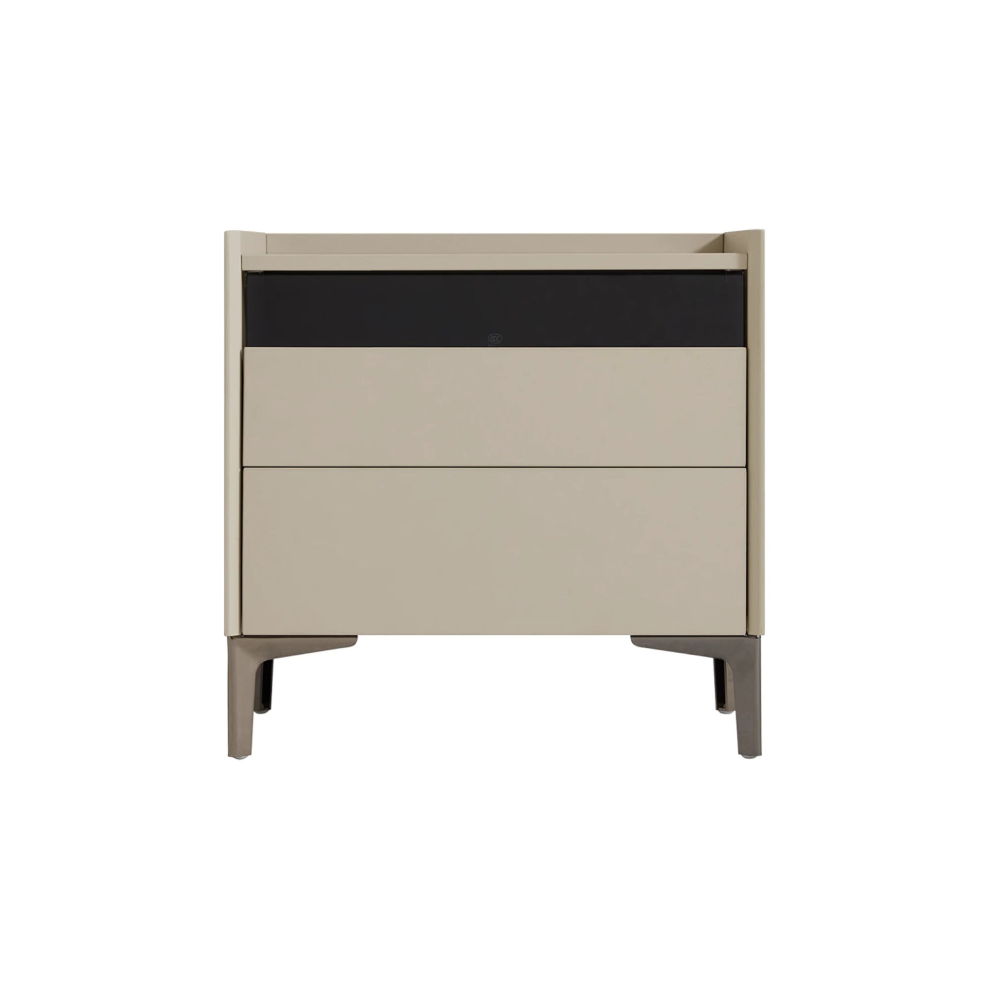 Linspire Vanko Leathaire Global Queen Bed Frame & Bedside Table Set