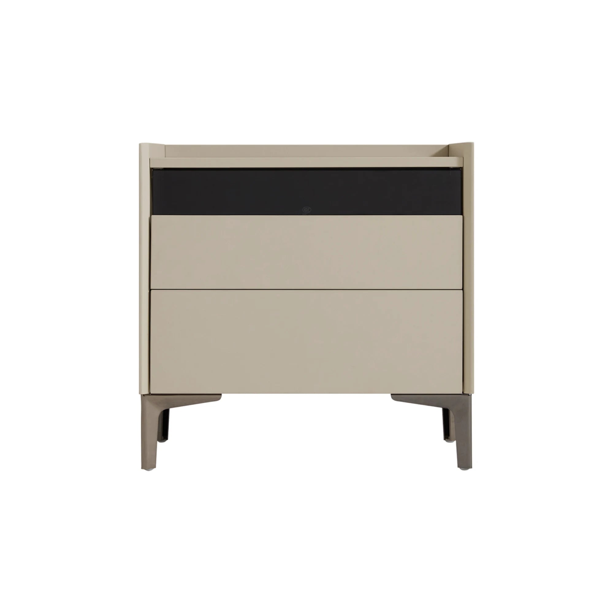 Linspire Vanko Leathaire Global Queen Bed Frame & Bedside Table Set