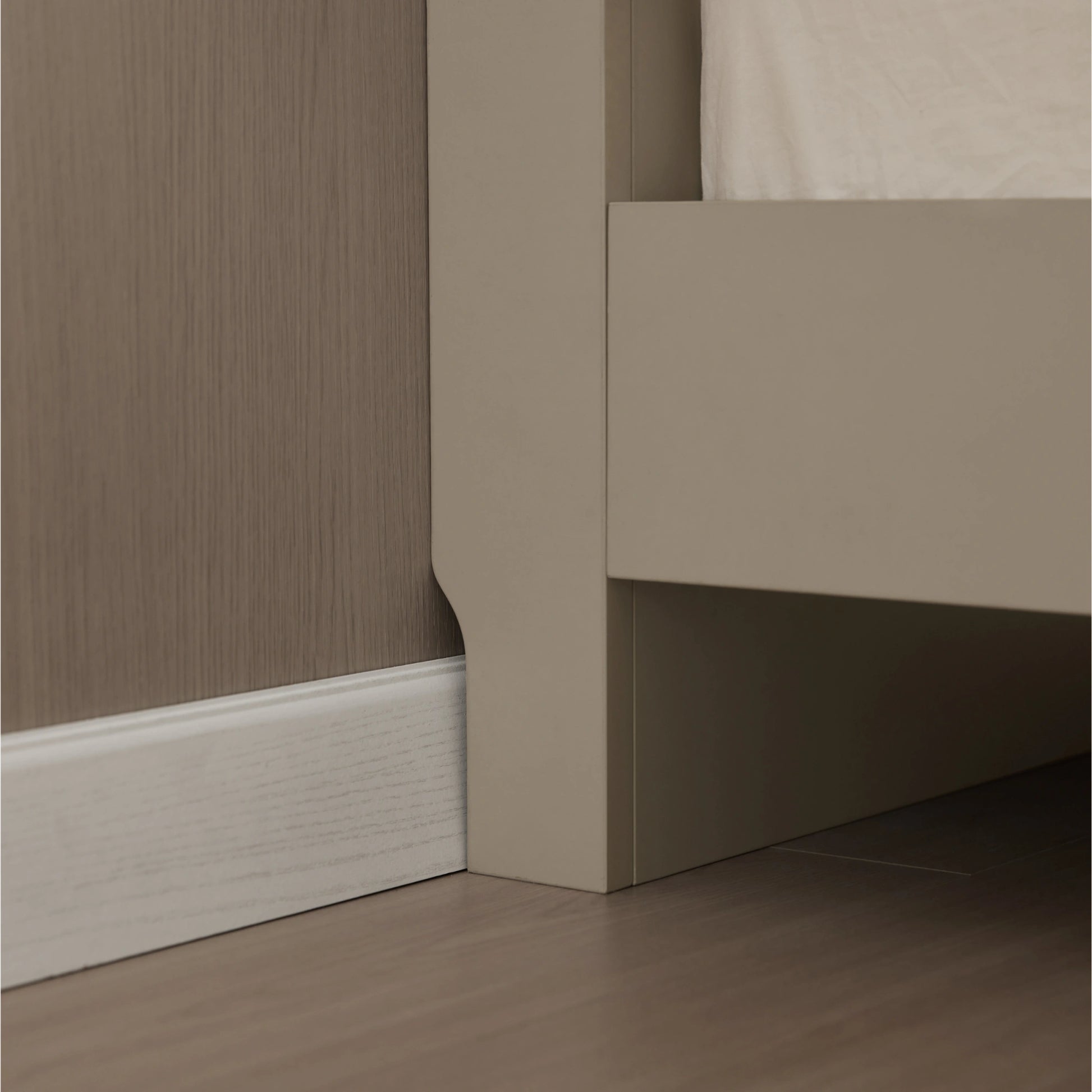 Linspire Vanko Leathaire Global Queen Bed Frame & Bedside Table Set