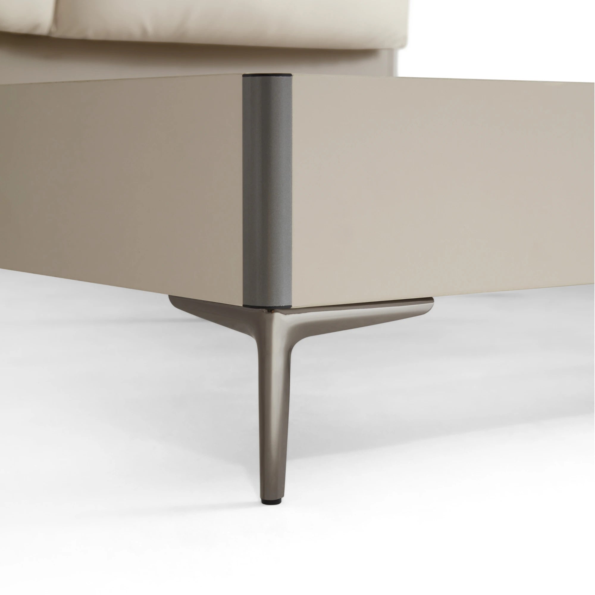 Linspire Vanko Leathaire Global Queen Bed Frame & Bedside Table Set