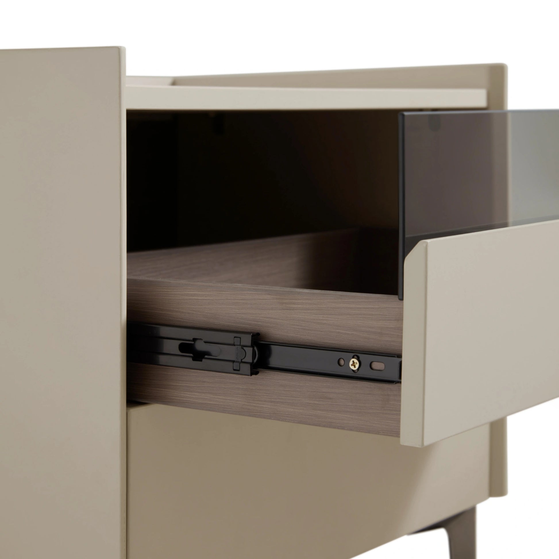 Linspire Vanko Leathaire Global Queen Bed Frame & Bedside Table Set