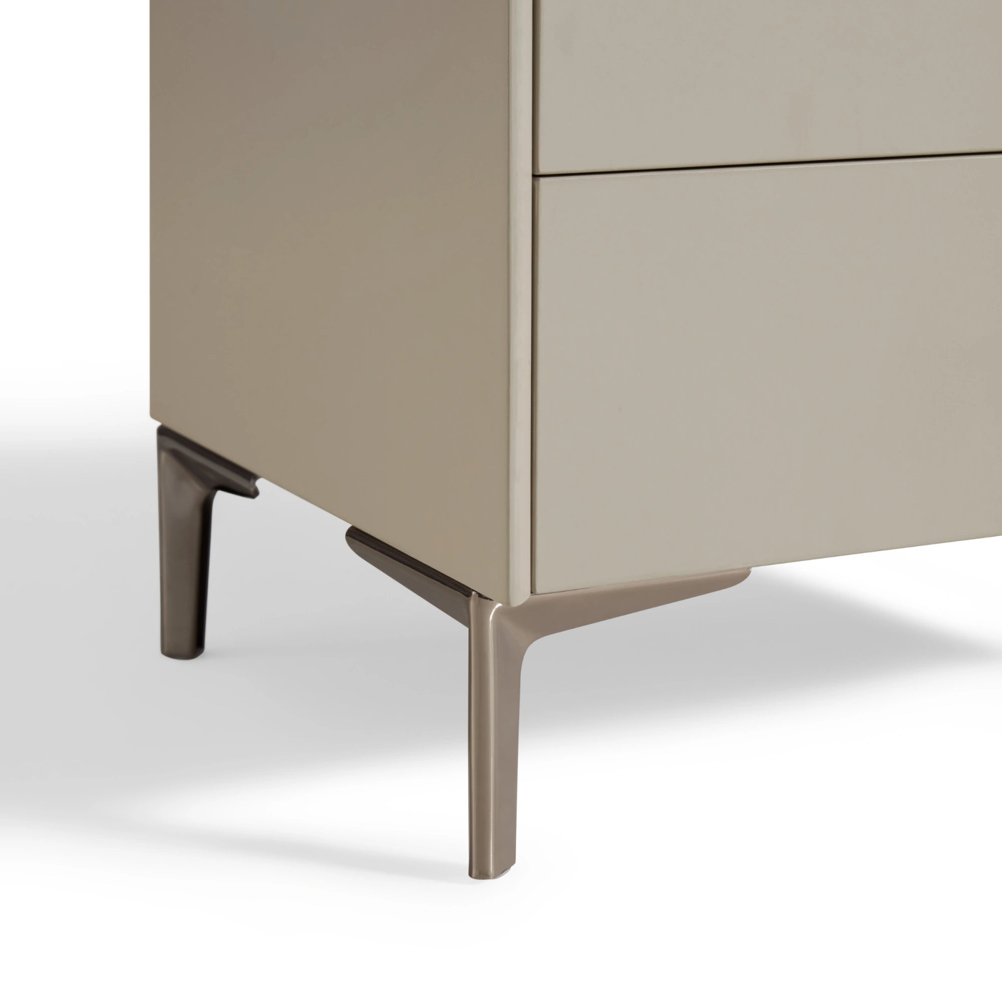 Linspire Vanko Leathaire Global Queen Bed Frame & Bedside Table Set