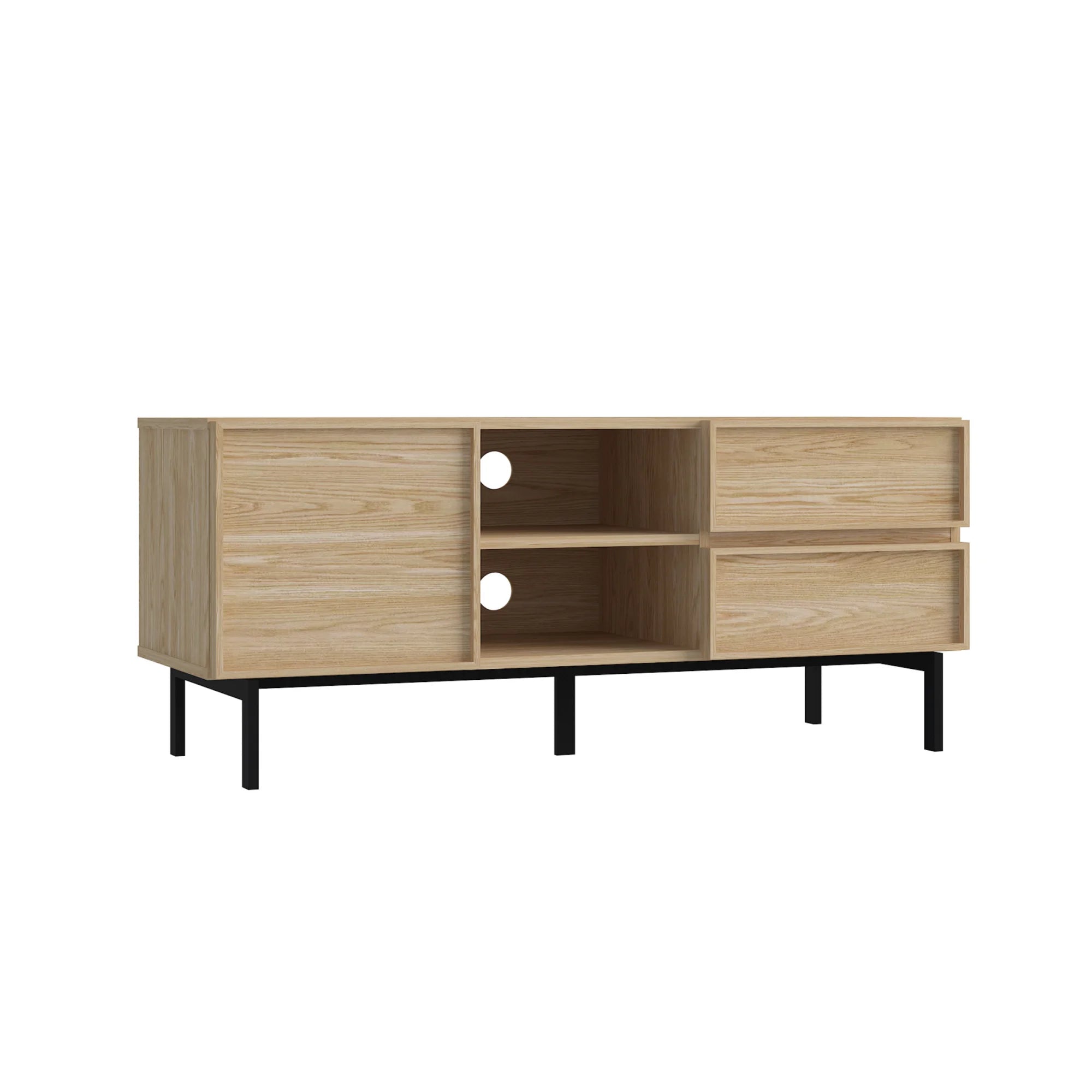 Loft Nora Entertainment Unit, 120cm, Natural Wood