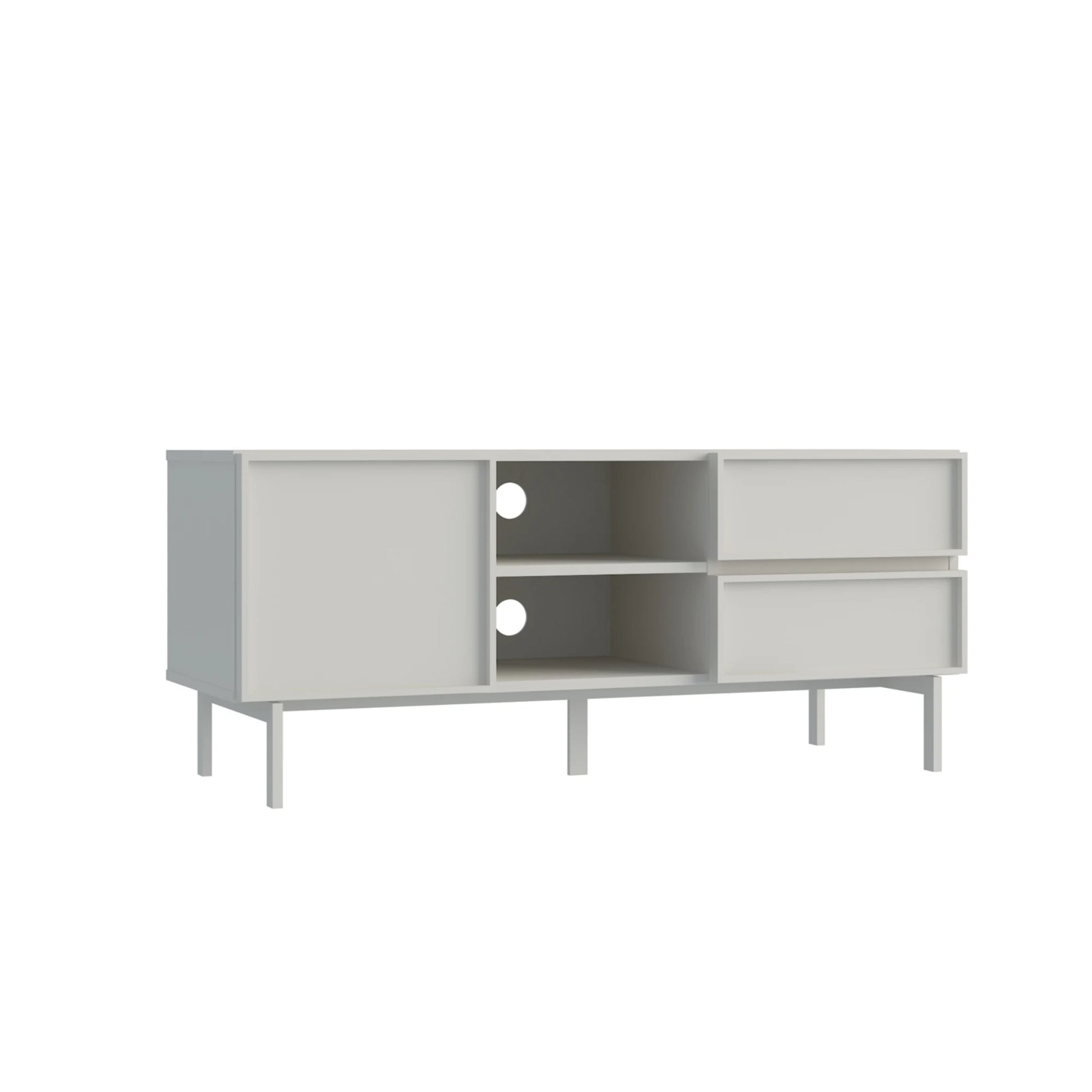 Loft Nora Entertainment Unit, 120cm, Light Grey