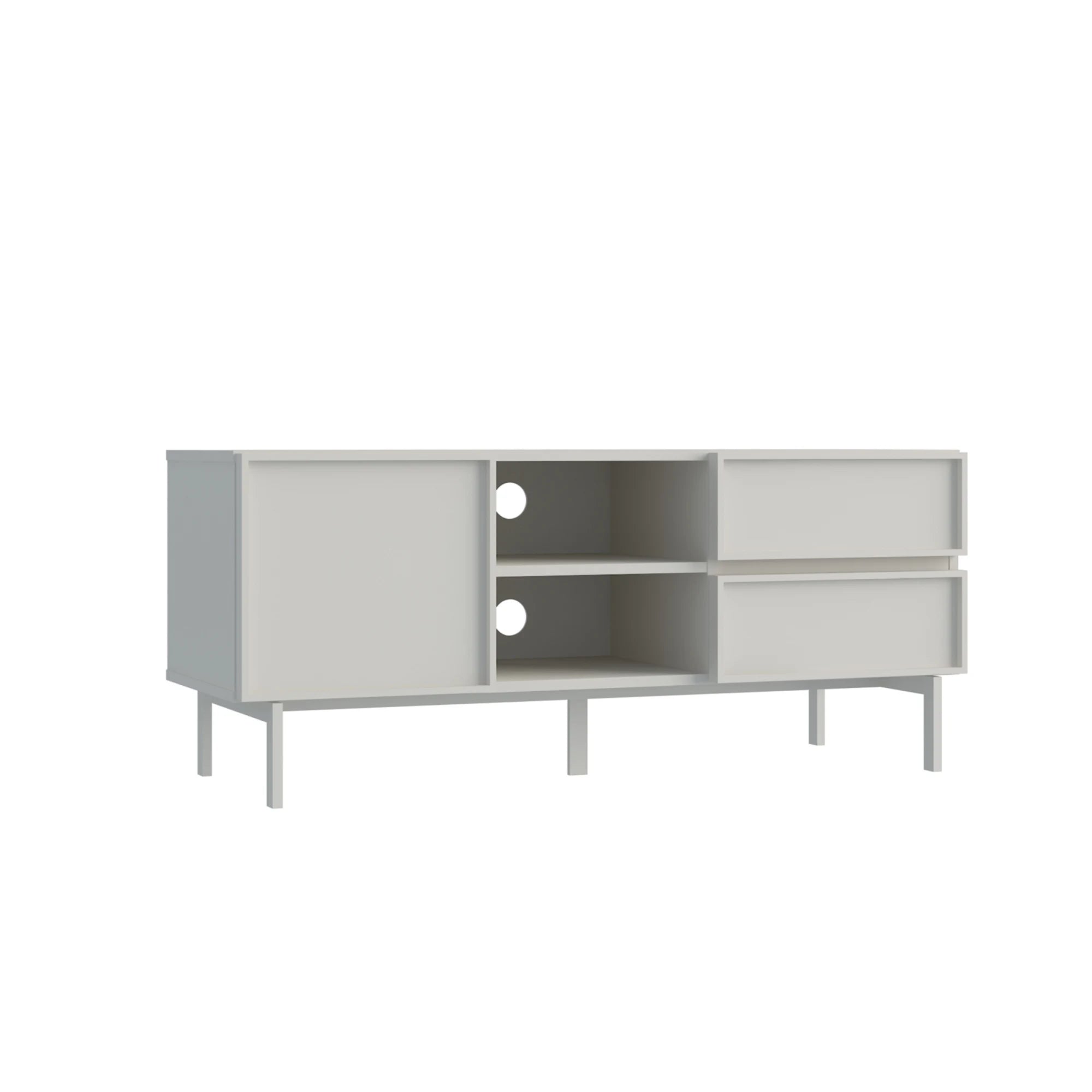 Loft Nora Entertainment Unit, 120cm, Light Grey