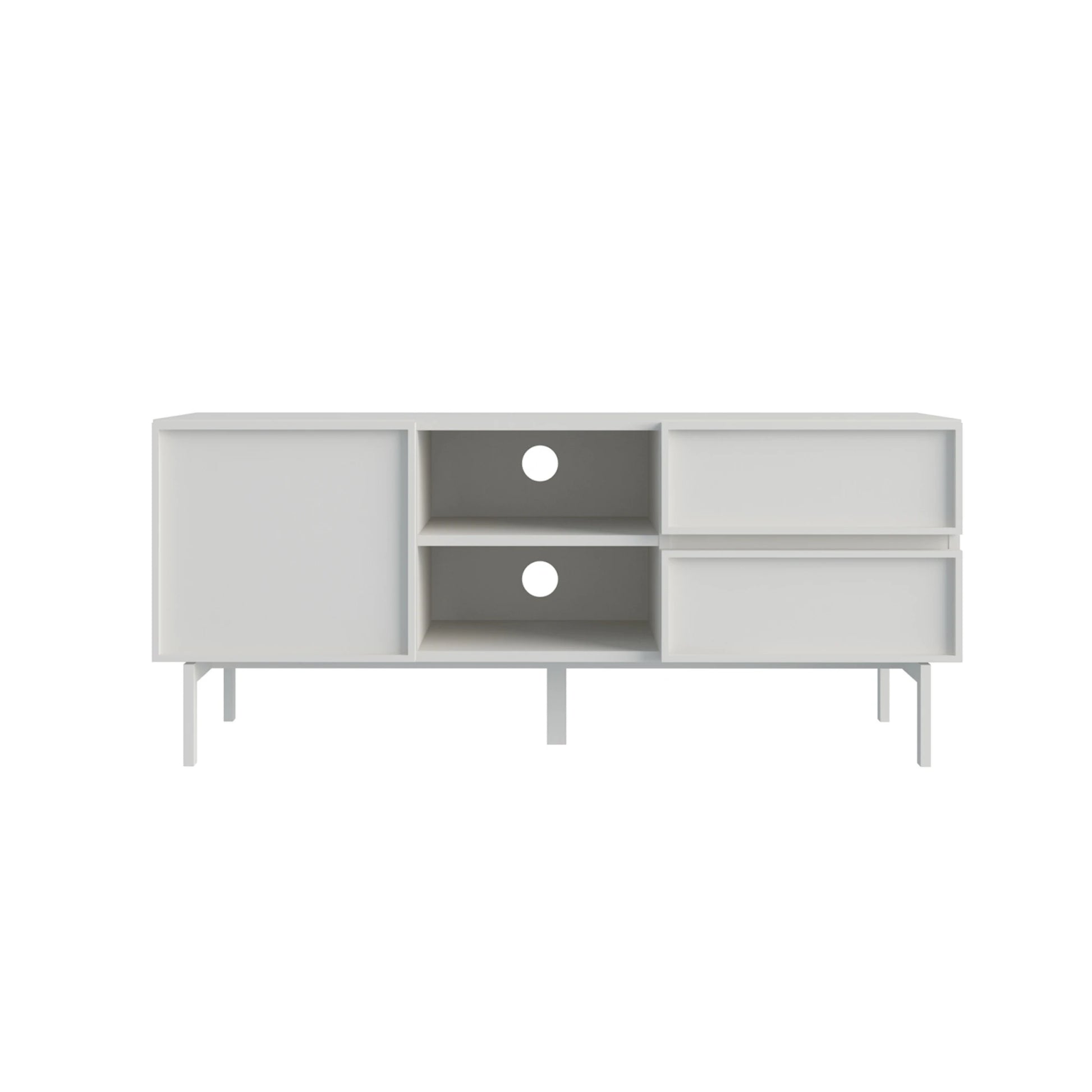 Loft Nora Entertainment Unit, 120cm, Light Grey