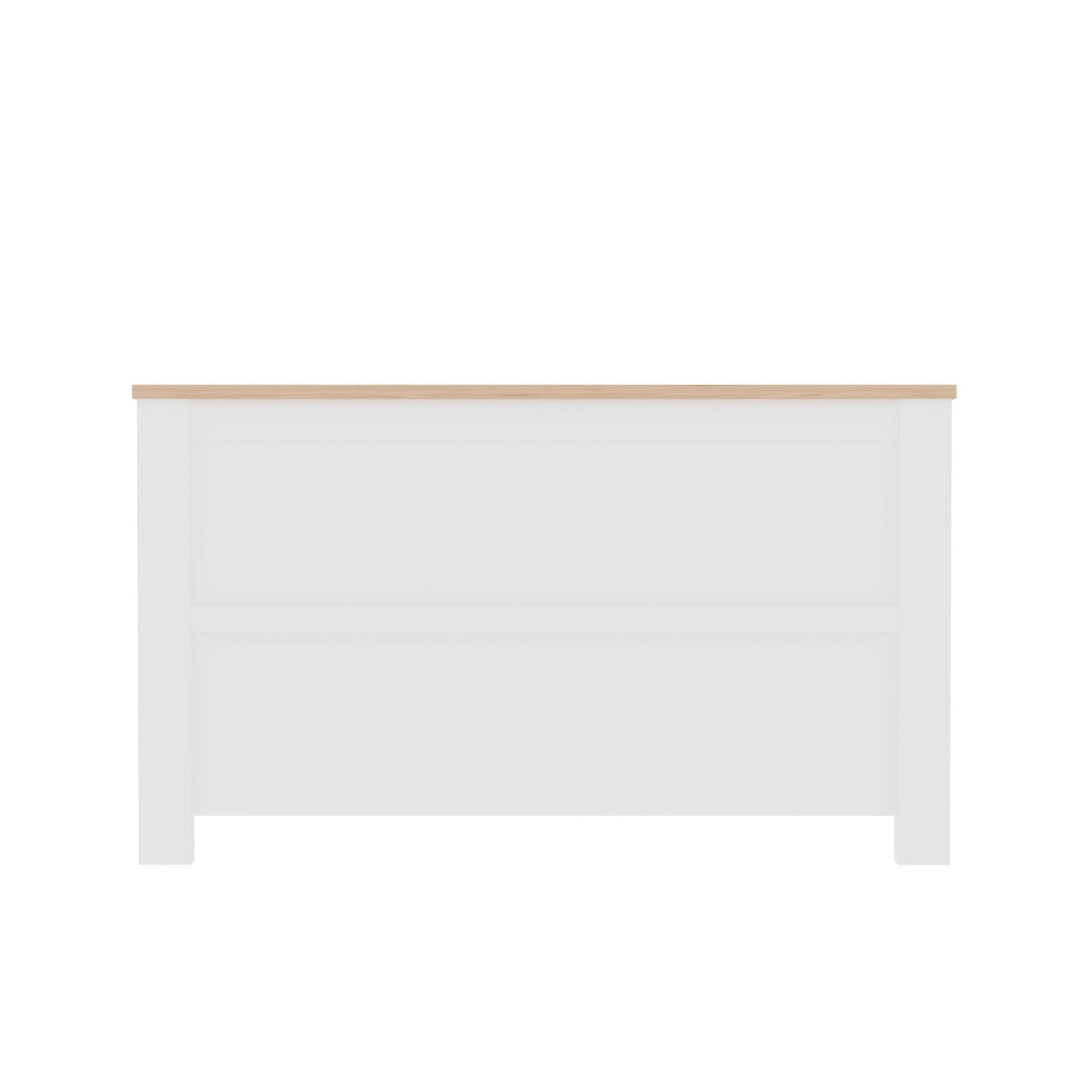 Loft Hampton Bed Frame, Creamy White, Natural Wood