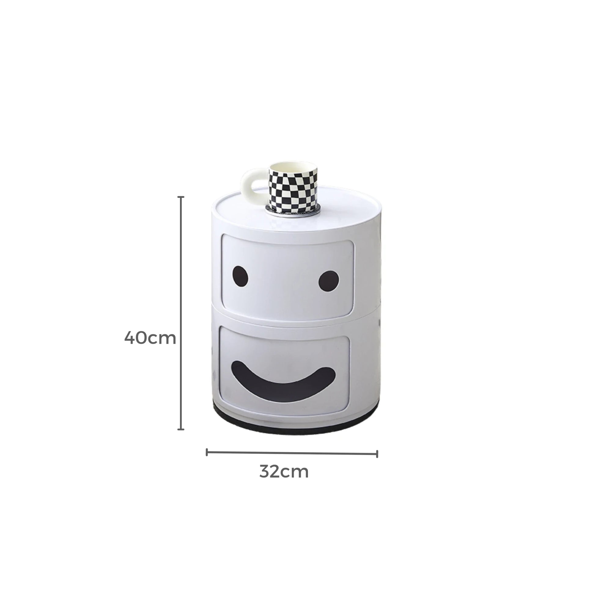 MODE Fabio Novembre Componibili 2 Tier Smile Storage Unit Replica, White
