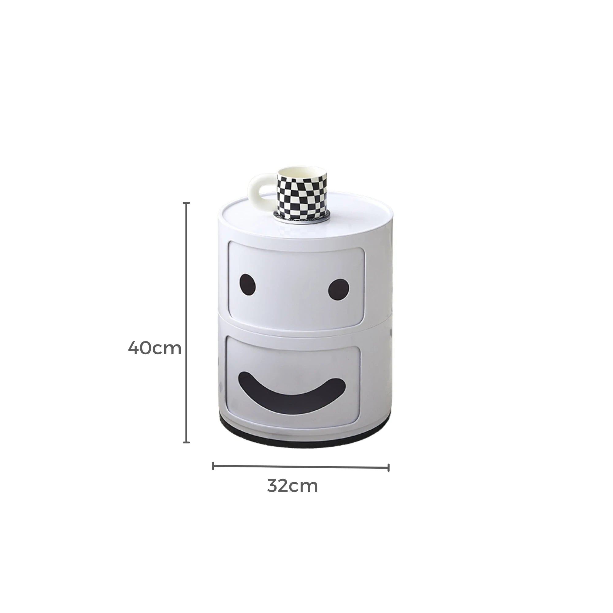 MODE Fabio Novembre Componibili 2 Tier Smile Storage Unit Replica, White