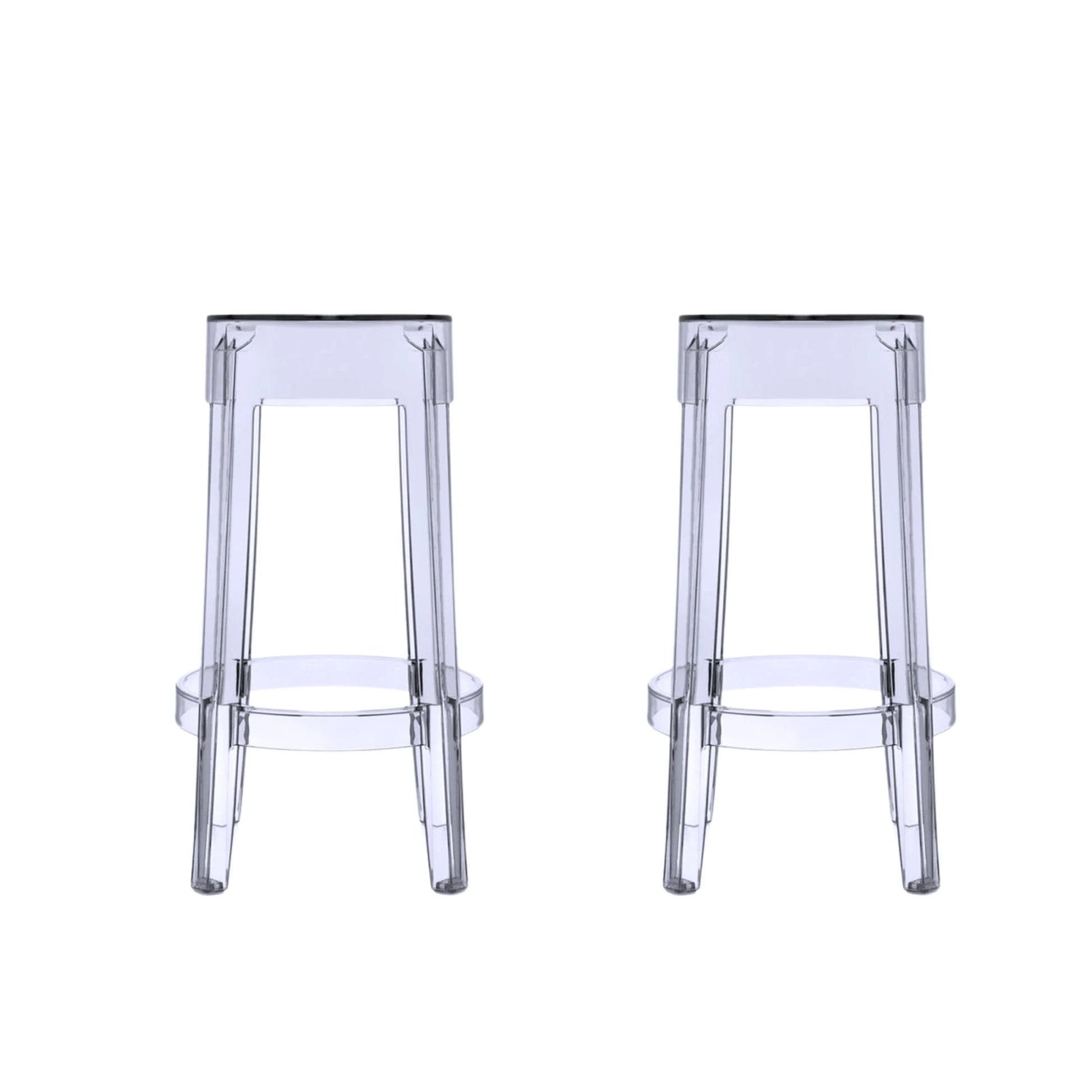 MODE Philippe Starck Charles Ghost Bar Stool Replica 65cm, Set of 2