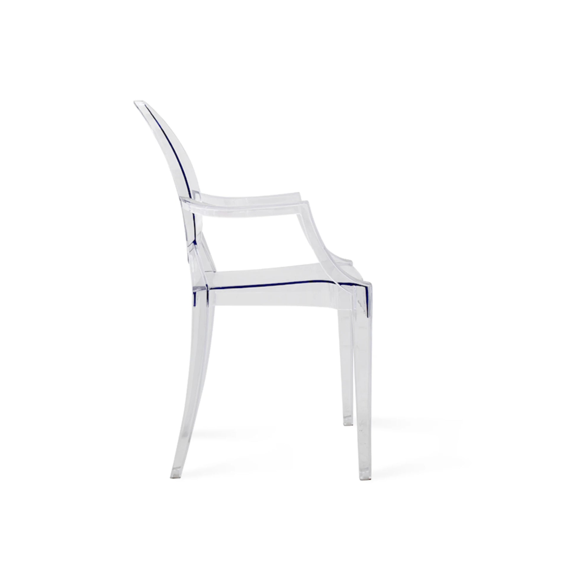 MODE Philippe Starck Louis Ghost Chair with Arms Replica, Transparent
