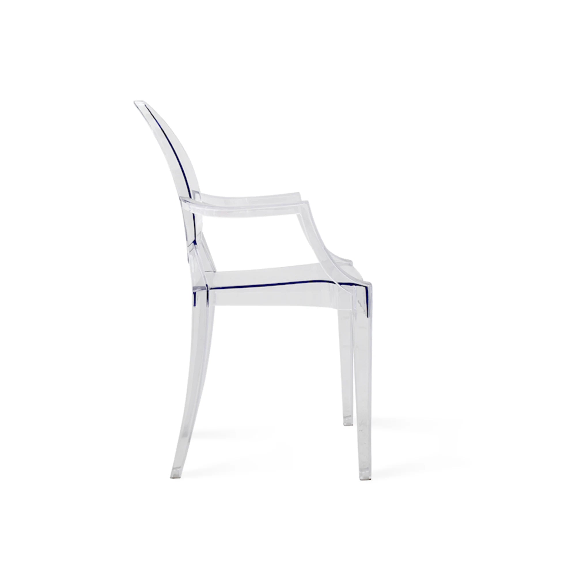 MODE Philippe Starck Louis Ghost Chair with Arms Replica, Transparent