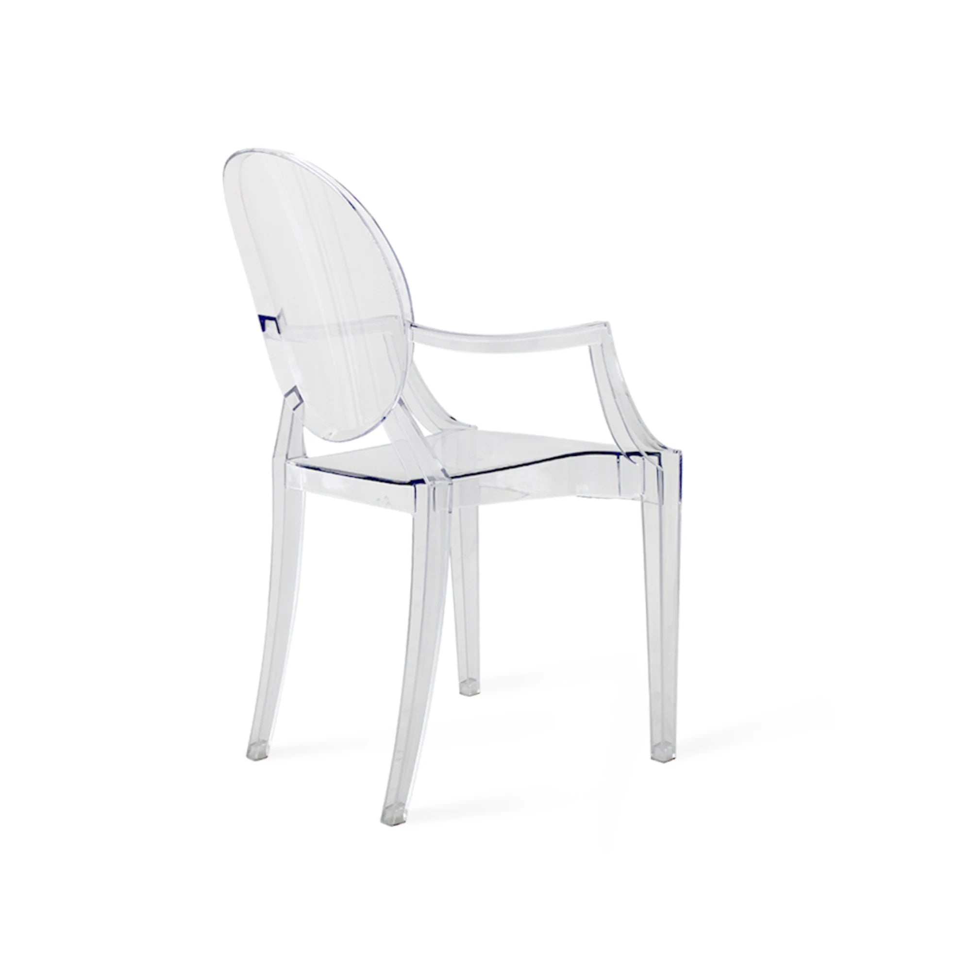 MODE Philippe Starck Louis Ghost Chair with Arms Replica, Transparent