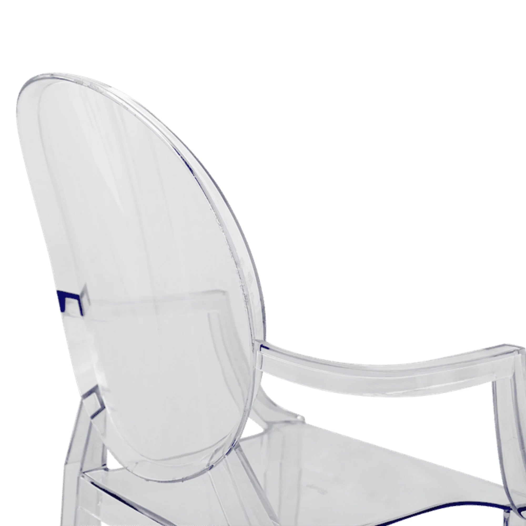 MODE Philippe Starck Louis Ghost Chair with Arms Replica, Transparent