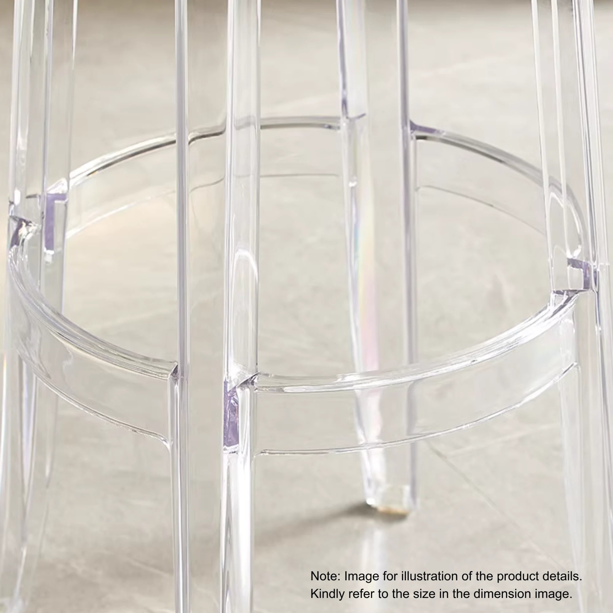 MODE Philippe Starck Charles Ghost Bar Stool Replica 75cm, Set of 2