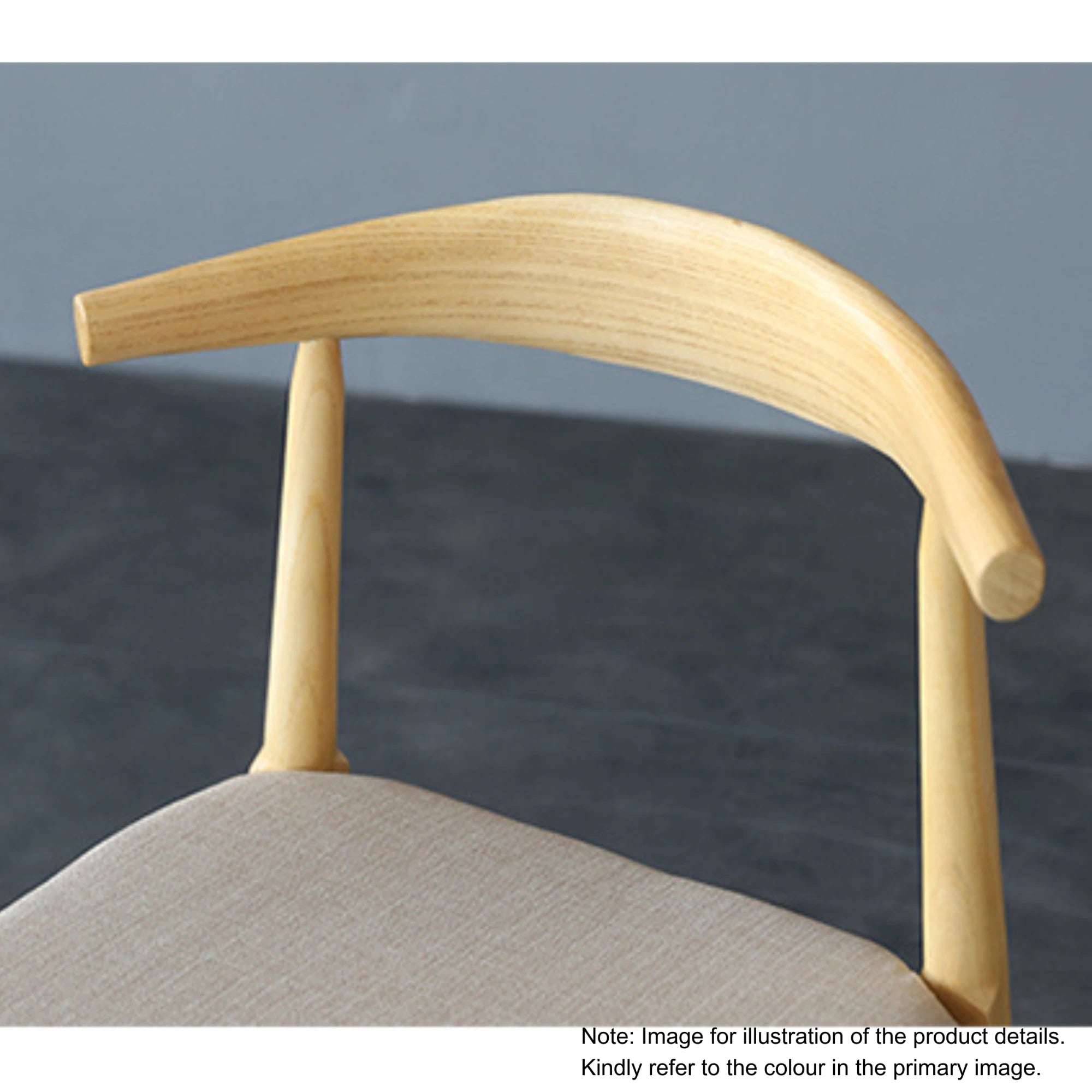 MODE Hans Wegner Elbow Dining Chair CH20 Replica, Natural Wood & Black, Set of 2