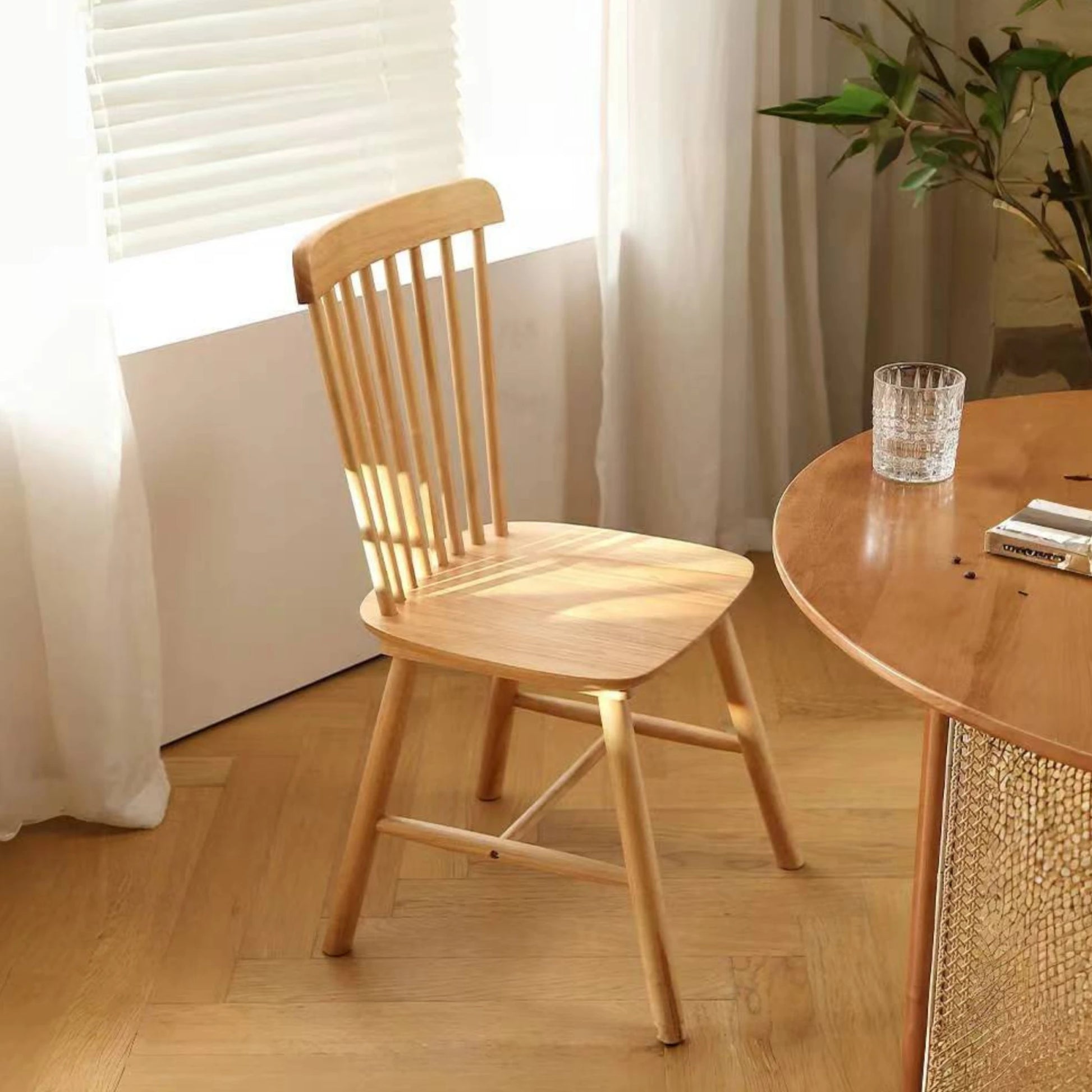 MODE Ton Ironica Dining Chair Replica, Natural Wood, Set of 2