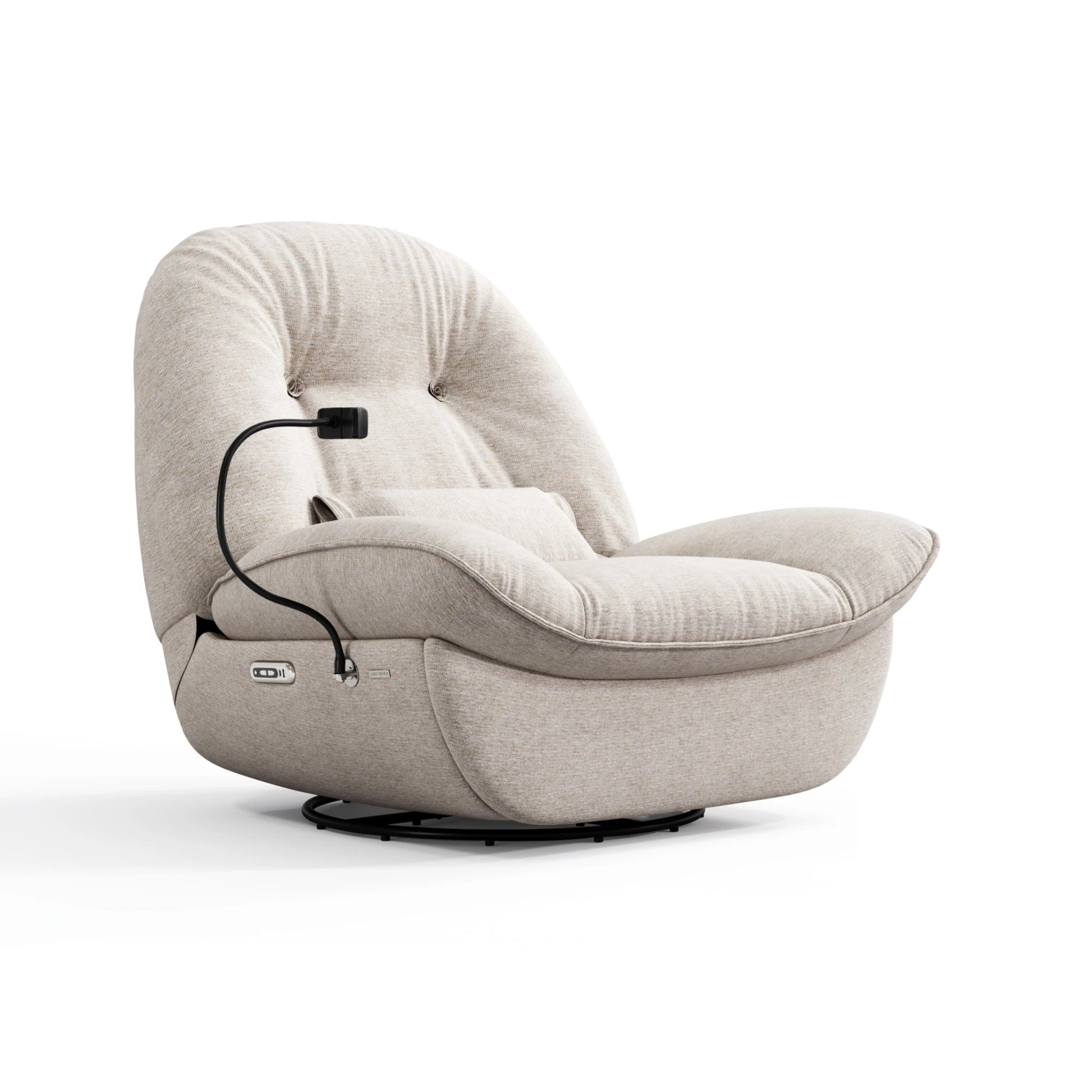Linspire Oasis Electric Recliner Chair, Oversize, Ivory