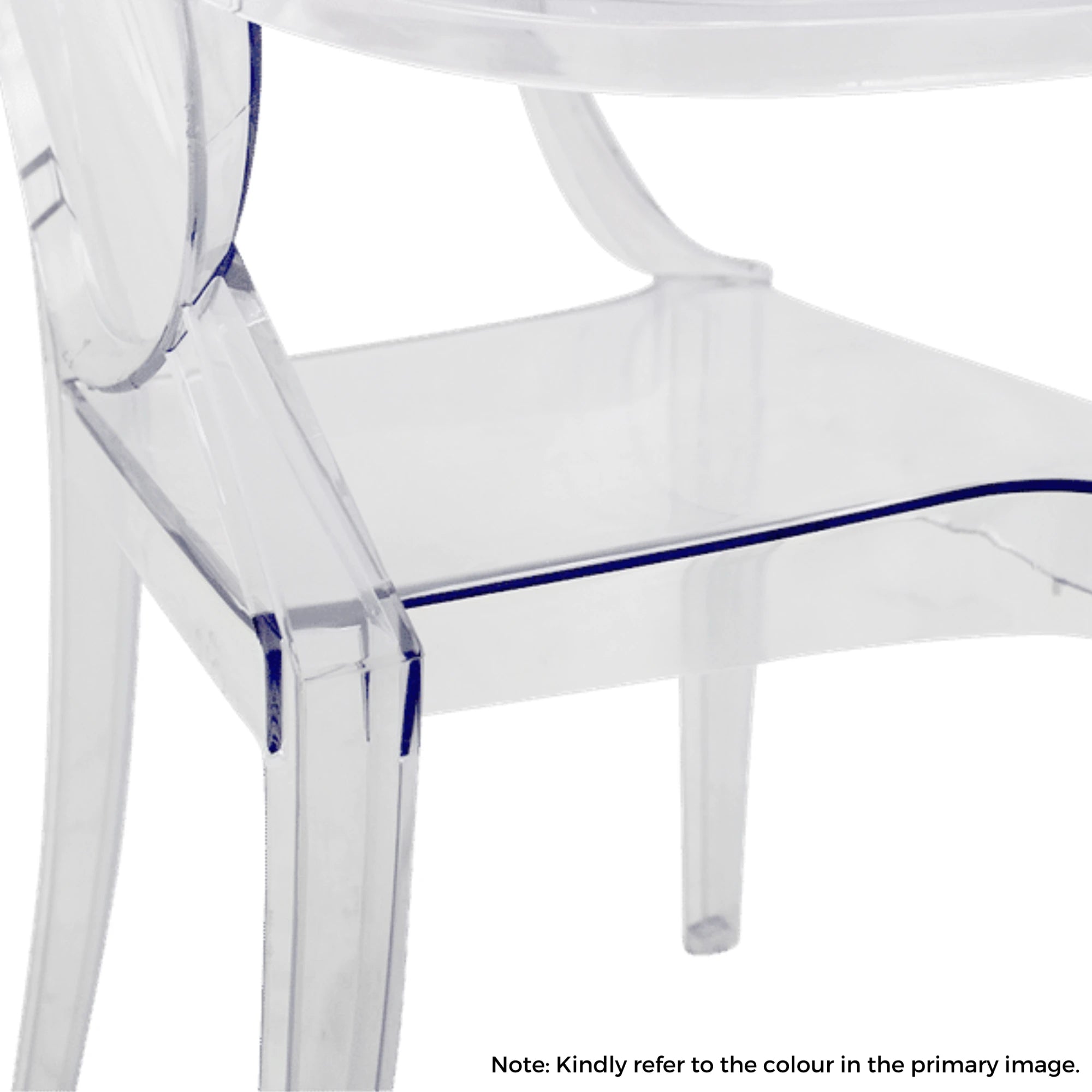 MODE Philippe Starck Louis Ghost Chair with Arms Replica, Smoky Black