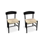 MODE Borge Mogensen Shaker Chair J39 Replica, Black, Set of 2