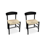 MODE Borge Mogensen Shaker Chair J39 Replica, Black, Set of 2