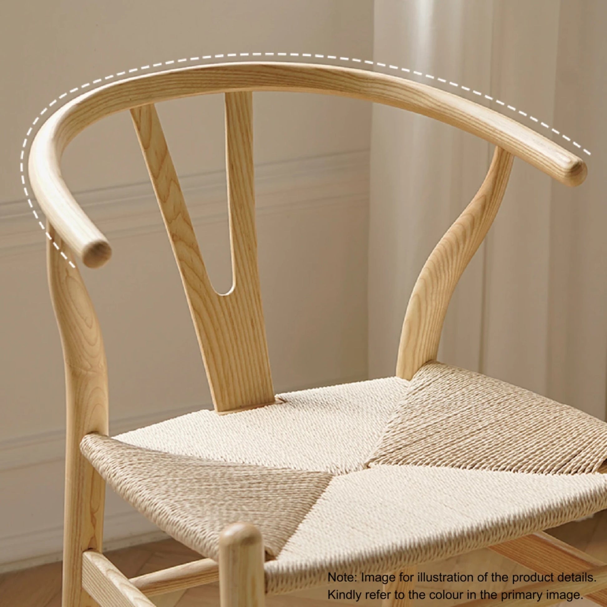 MODE Hans Wegner Wishbone Dining Chair CH24 Replica, Dark Wood, Set of 2