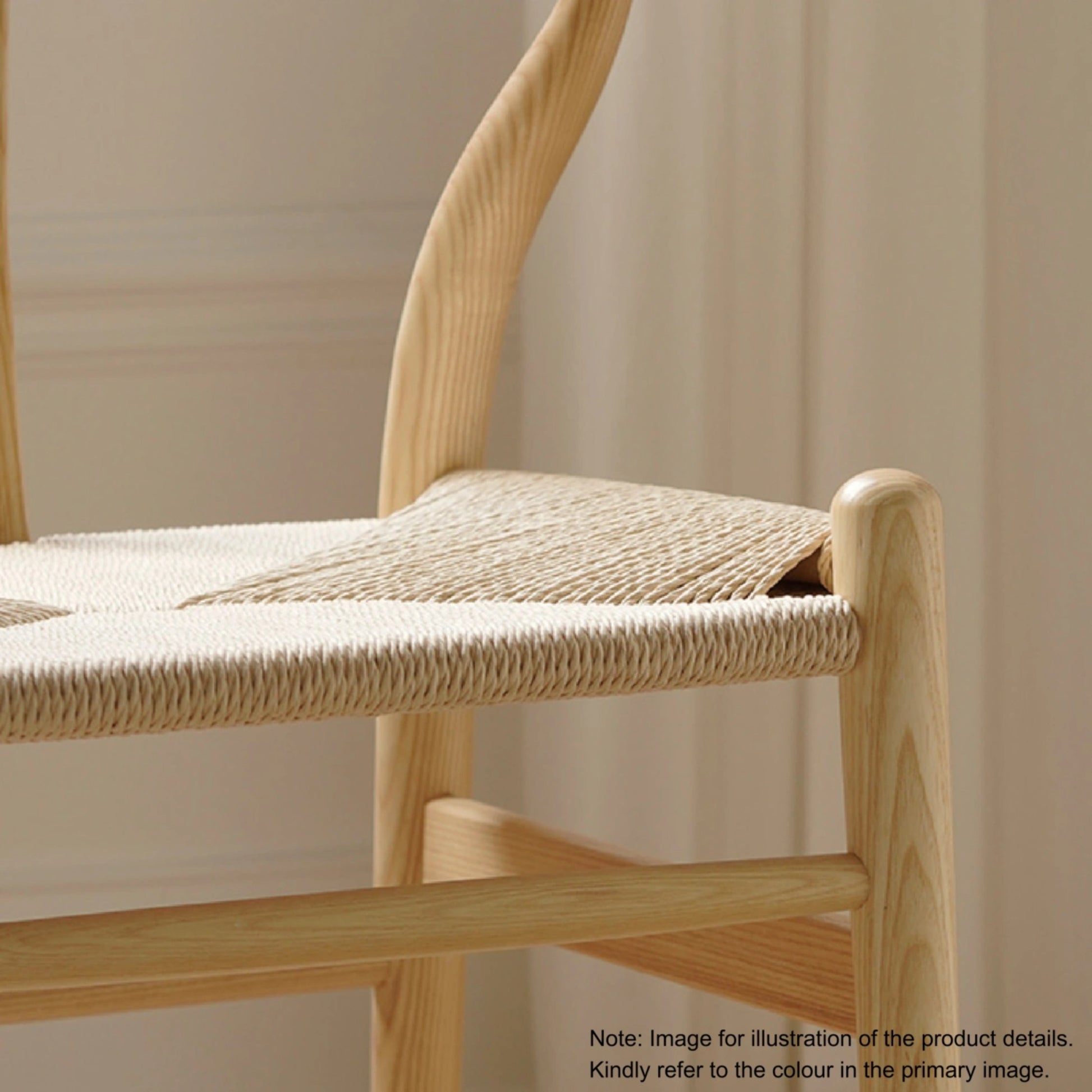 MODE Hans Wegner Wishbone Dining Chair CH24 Replica, Dark Wood, Set of 2